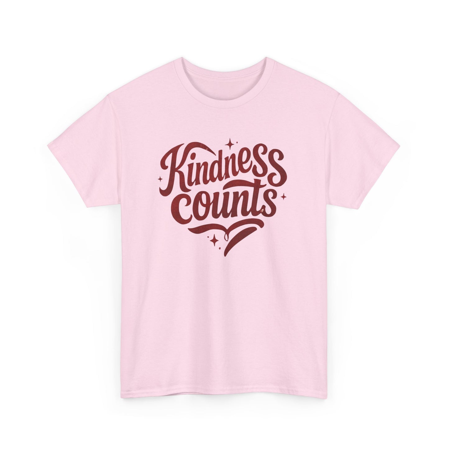 Kindness Counts Unisex Heavy Cotton Tee, Inspirational T-Shirt, Gift for Friends, Casual Wear, Positive Vibes Apparel