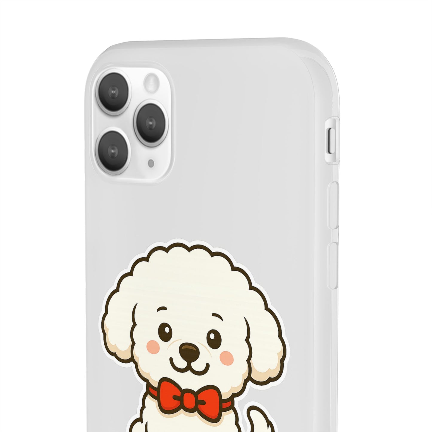 Cute Dog Flexi Case - Personalized Pet Phone Cover, Kibble Lover, Gift for Dog Owners, Custom Animal Case, Perfect for Pet Lovers