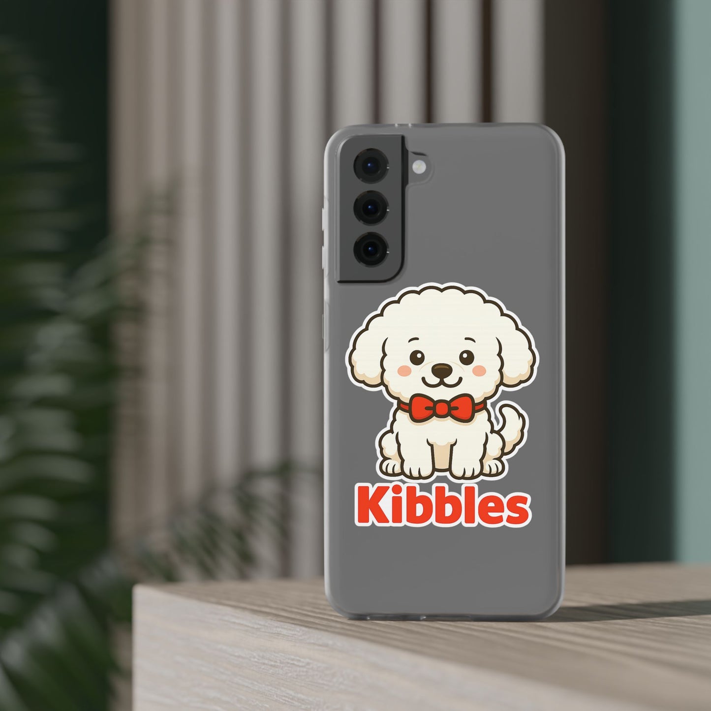 Cute Dog Flexi Case - Personalized Pet Phone Cover, Kibble Lover, Gift for Dog Owners, Custom Animal Case, Perfect for Pet Lovers