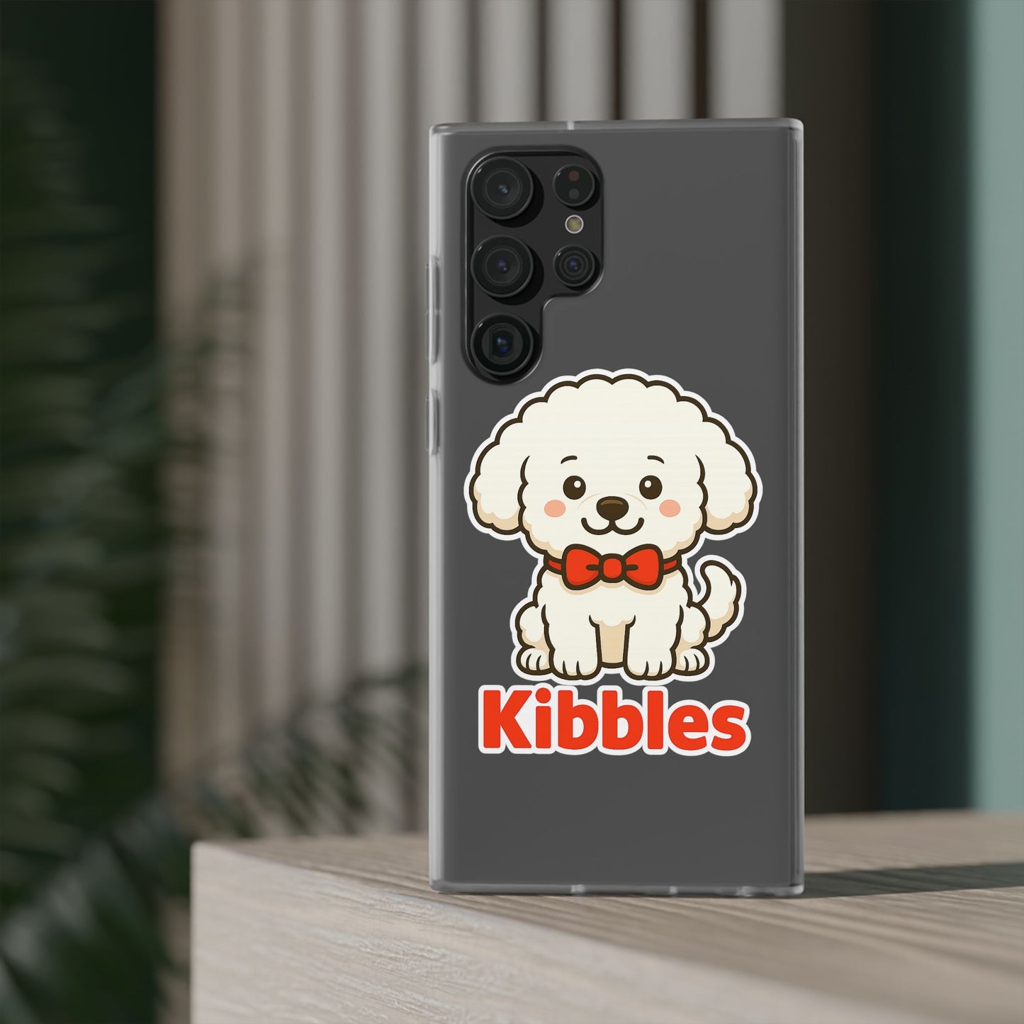 Cute Dog Flexi Case - Personalized Pet Phone Cover, Kibble Lover, Gift for Dog Owners, Custom Animal Case, Perfect for Pet Lovers