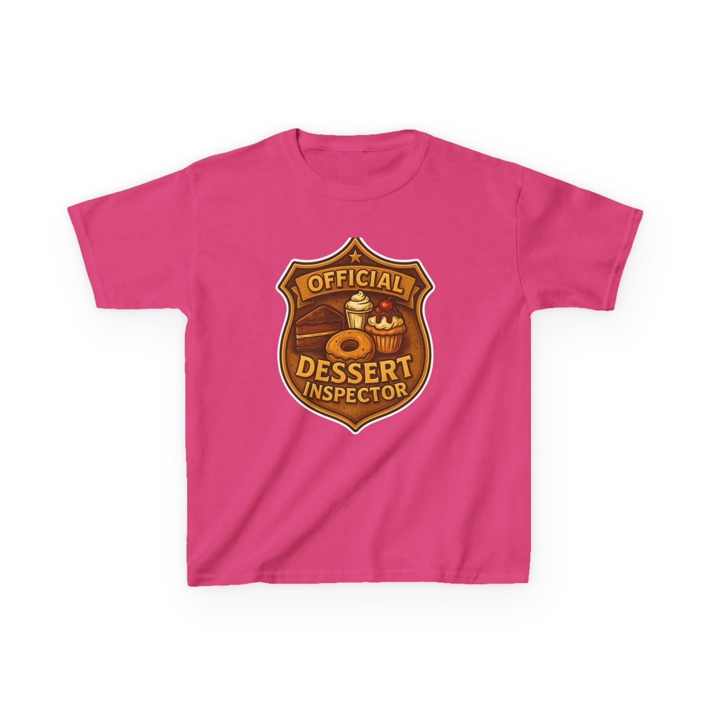 Kids Dessert Inspector Tee, Fun Kids T-Shirt, Playful Gift for Children, Cute Dessert Apparel, Birthday Gift for Kids