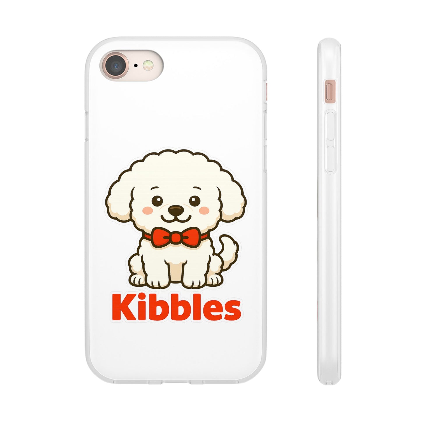 Cute Dog Flexi Case - Personalized Pet Phone Cover, Kibble Lover, Gift for Dog Owners, Custom Animal Case, Perfect for Pet Lovers