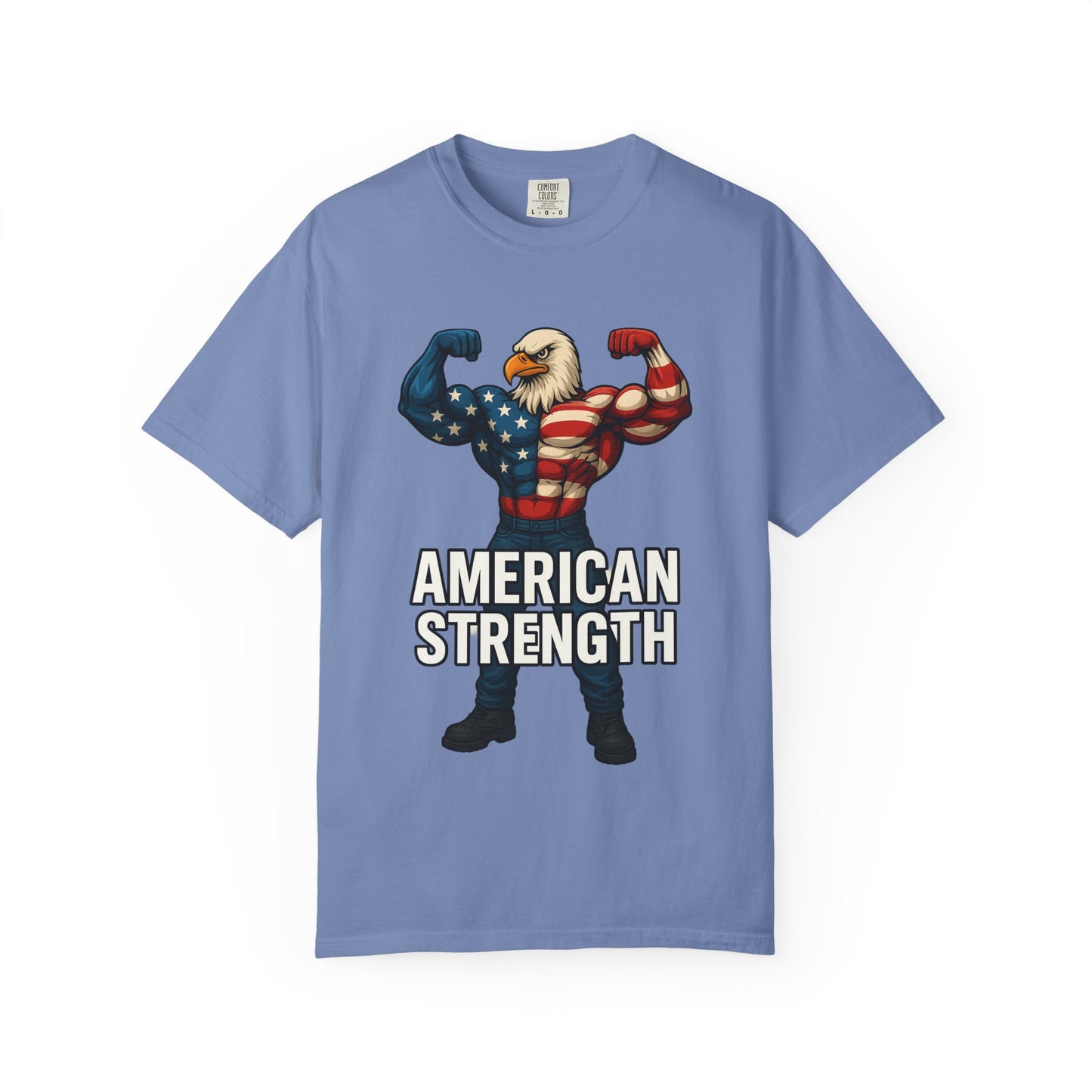 American Strength T-Shirt, Unisex Tee, Patriotic Eagle Graphic Tee Shirt, Men's Women's Graphic Tee, Red White Blue USA shirt, Free Shipping