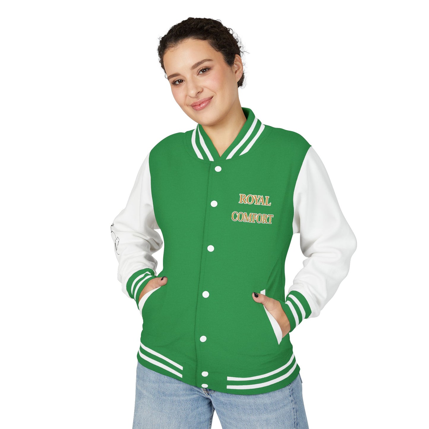 Royal Comfort Unisex Heavyweight Letterman Jacket, Trendy Varsity Style, Fun Gift for Students, Cozy Layering Piece, Perfect for Fall Events