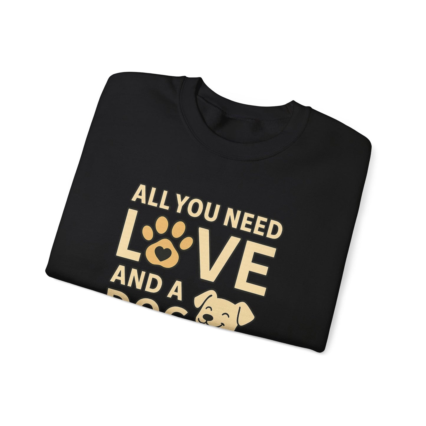 All You Need is Love Sweatshirt, Dog Lover Gift, Cozy Crewneck, Pet Owner Apparel, Animal Lover Sweatshirt, Birthday Gift for Dog Parents