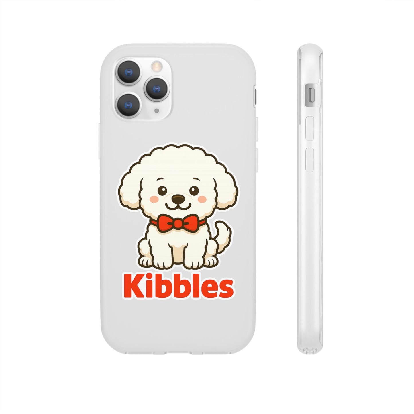 Cute Dog Flexi Case - Personalized Pet Phone Cover, Kibble Lover, Gift for Dog Owners, Custom Animal Case, Perfect for Pet Lovers