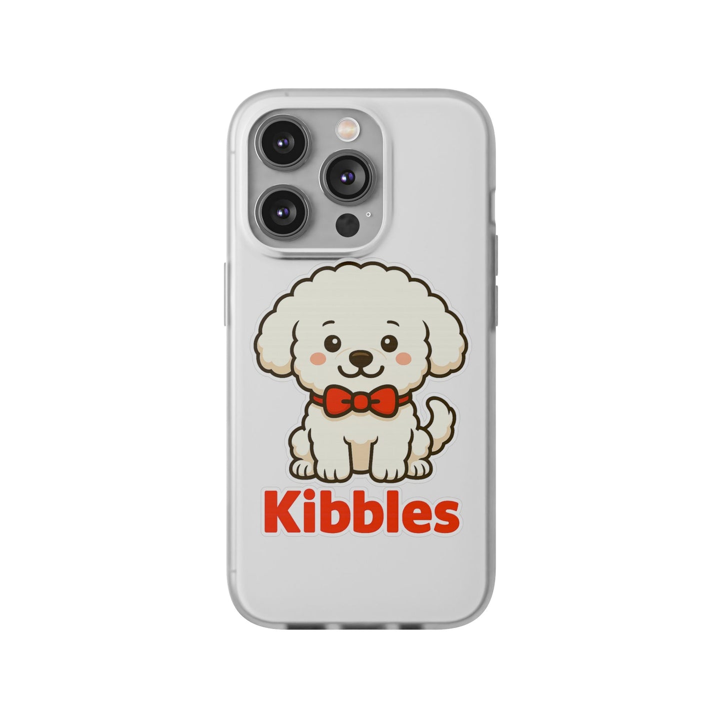 Cute Dog Flexi Case - Personalized Pet Phone Cover, Kibble Lover, Gift for Dog Owners, Custom Animal Case, Perfect for Pet Lovers