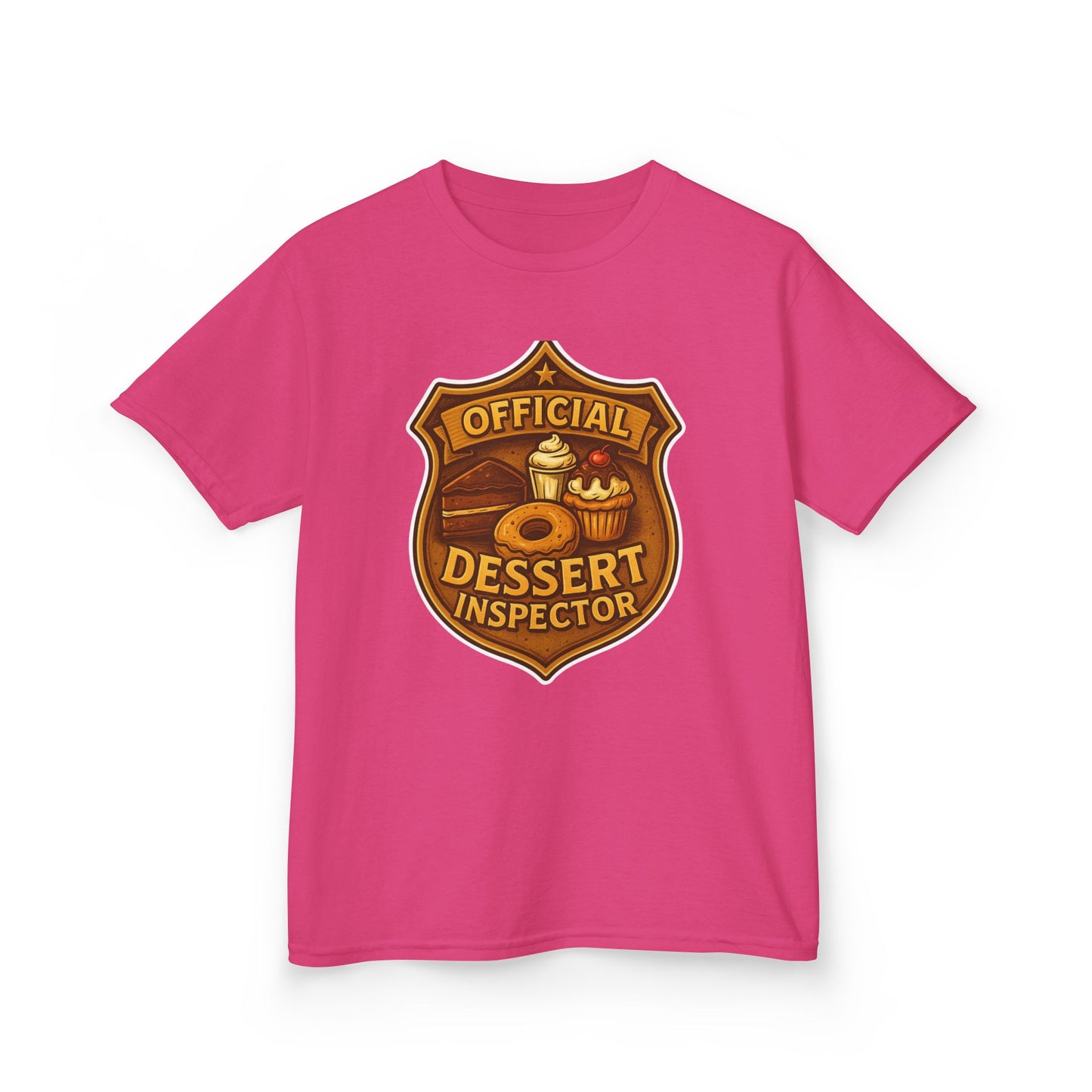 Kids Dessert Inspector Tee, Fun Kids T-Shirt, Playful Gift for Children, Cute Dessert Apparel, Birthday Gift for Kids