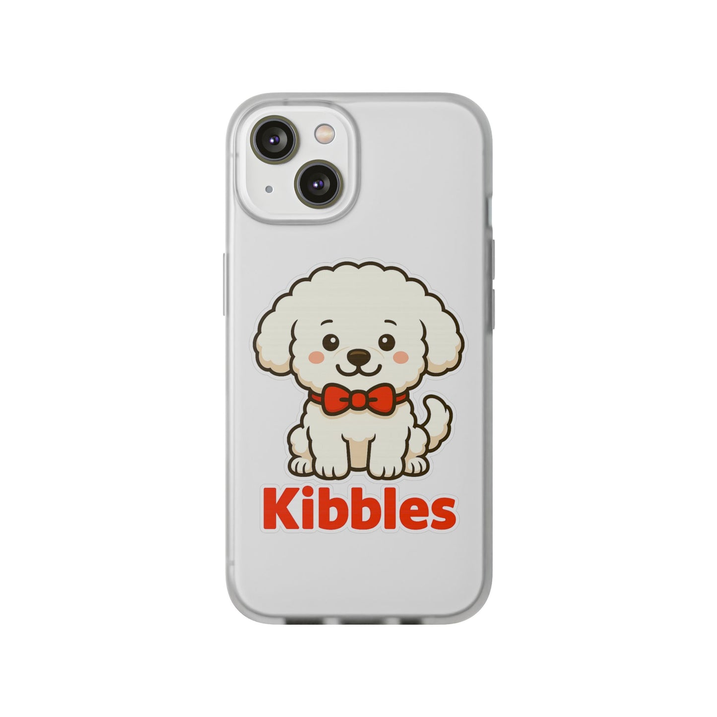 Cute Dog Flexi Case - Personalized Pet Phone Cover, Kibble Lover, Gift for Dog Owners, Custom Animal Case, Perfect for Pet Lovers