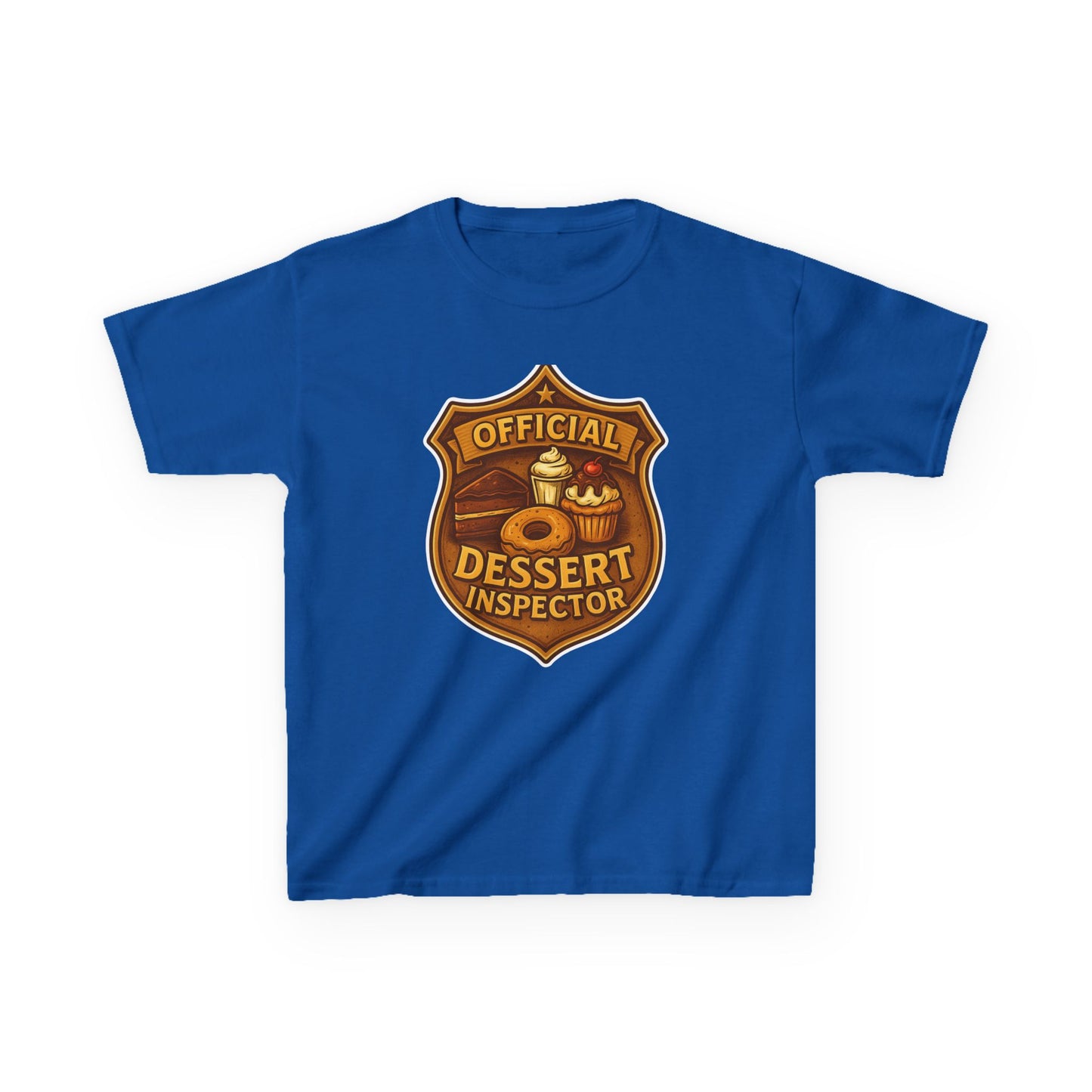 Kids Dessert Inspector Tee, Fun Kids T-Shirt, Playful Gift for Children, Cute Dessert Apparel, Birthday Gift for Kids