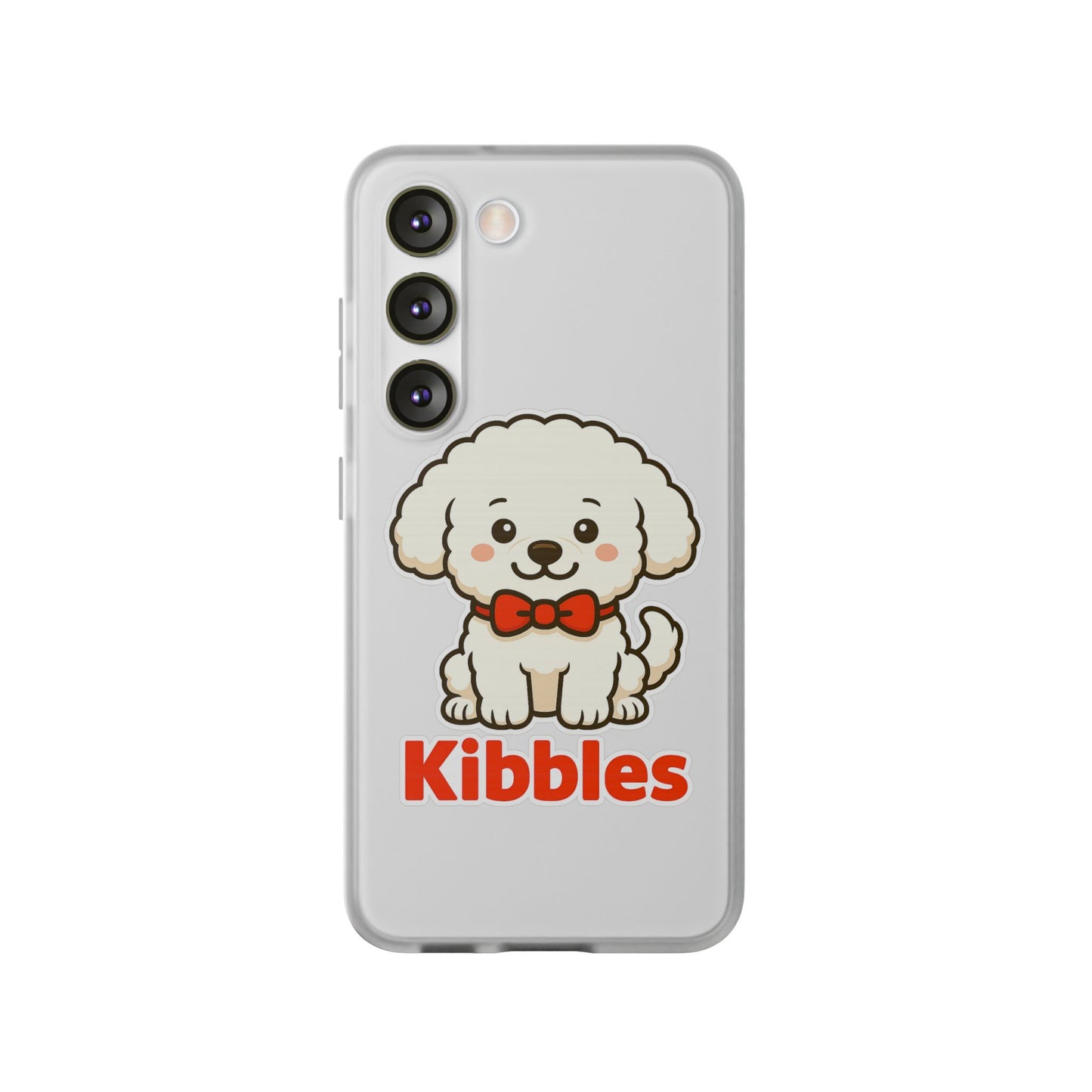 Cute Dog Flexi Case - Personalized Pet Phone Cover, Kibble Lover, Gift for Dog Owners, Custom Animal Case, Perfect for Pet Lovers