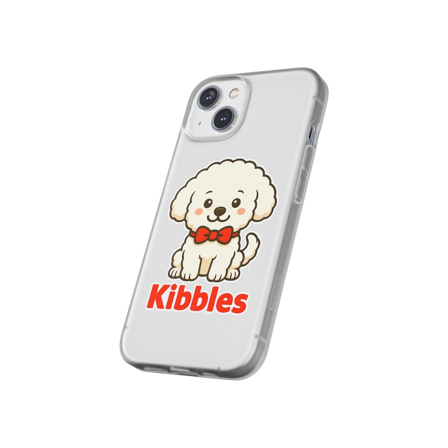 Cute Dog Flexi Case - Personalized Pet Phone Cover, Kibble Lover, Gift for Dog Owners, Custom Animal Case, Perfect for Pet Lovers