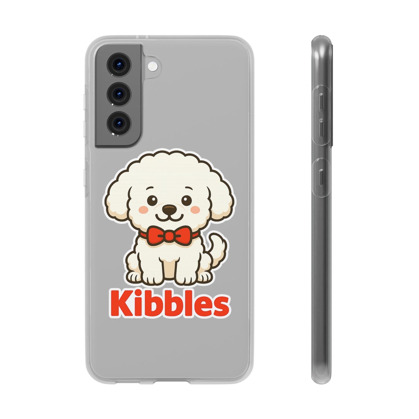 Cute Dog Flexi Case - Personalized Pet Phone Cover, Kibble Lover, Gift for Dog Owners, Custom Animal Case, Perfect for Pet Lovers