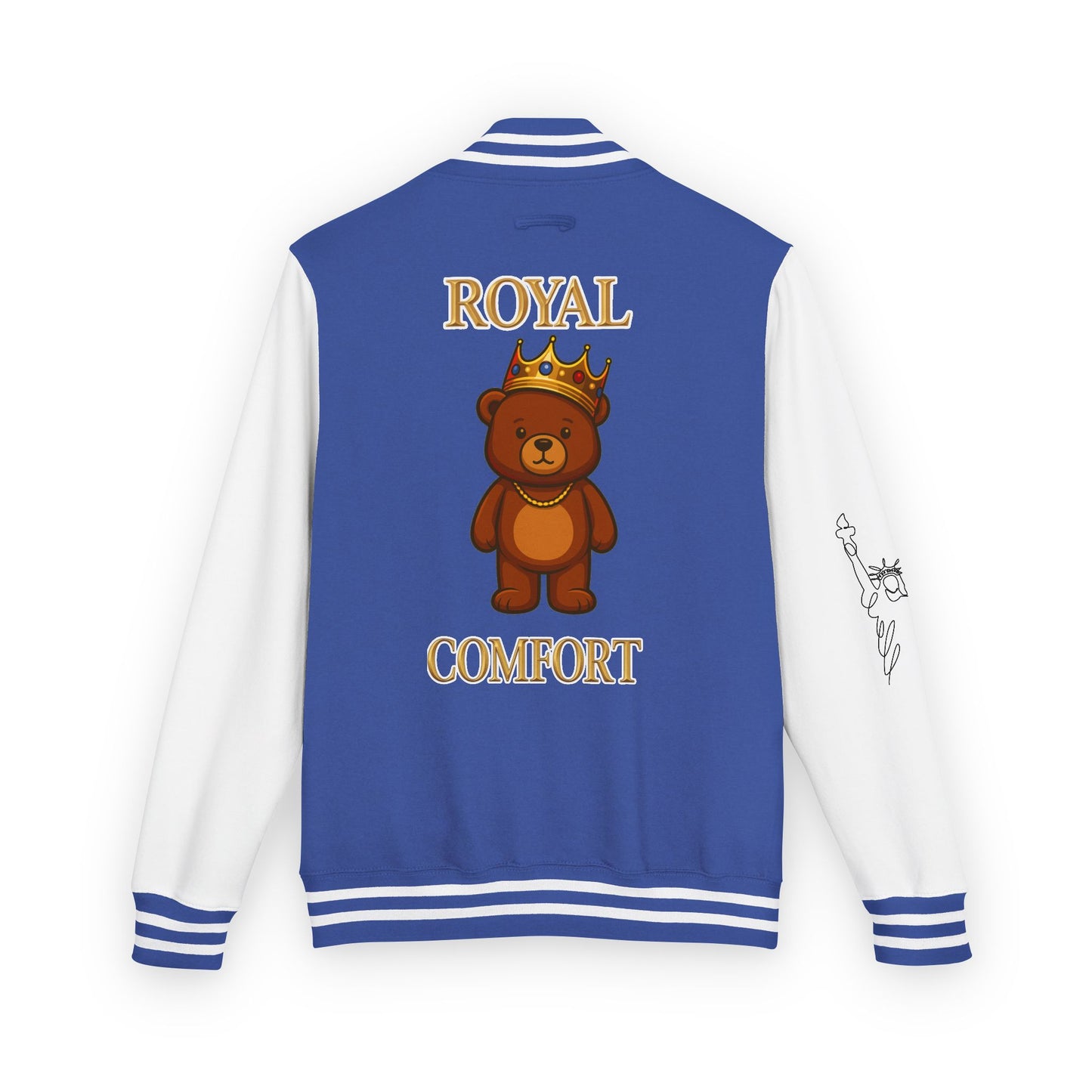 Royal Comfort Unisex Heavyweight Letterman Jacket, Trendy Varsity Style, Fun Gift for Students, Cozy Layering Piece, Perfect for Fall Events