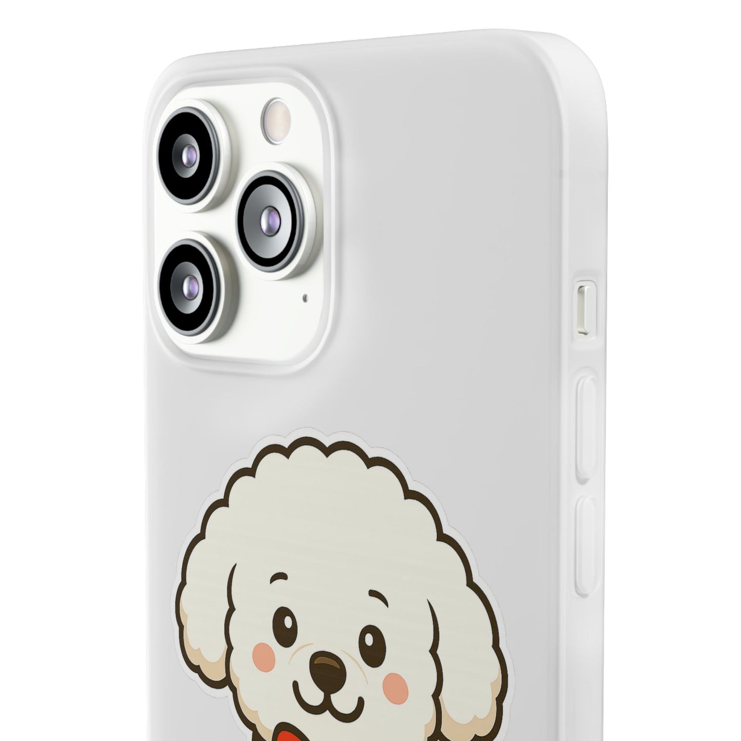 Cute Dog Flexi Case - Personalized Pet Phone Cover, Kibble Lover, Gift for Dog Owners, Custom Animal Case, Perfect for Pet Lovers