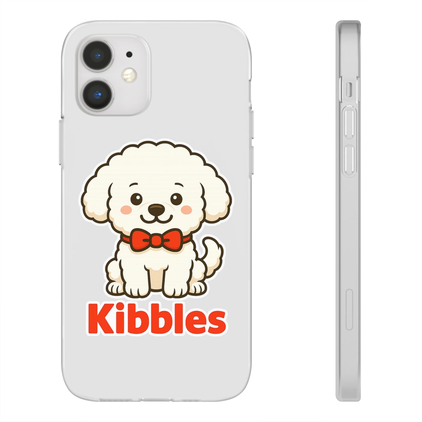 Cute Dog Flexi Case - Personalized Pet Phone Cover, Kibble Lover, Gift for Dog Owners, Custom Animal Case, Perfect for Pet Lovers