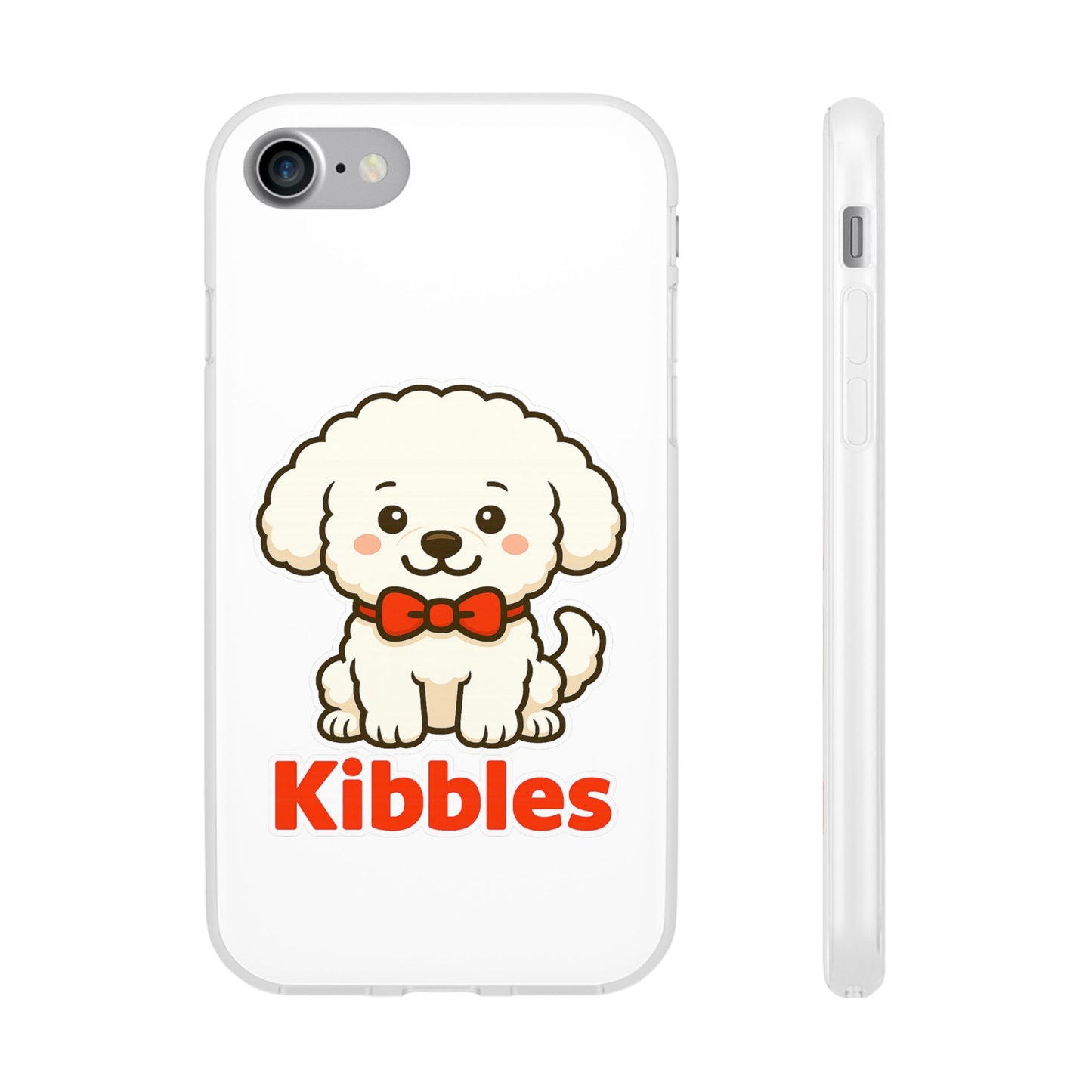 Cute Dog Flexi Case - Personalized Pet Phone Cover, Kibble Lover, Gift for Dog Owners, Custom Animal Case, Perfect for Pet Lovers