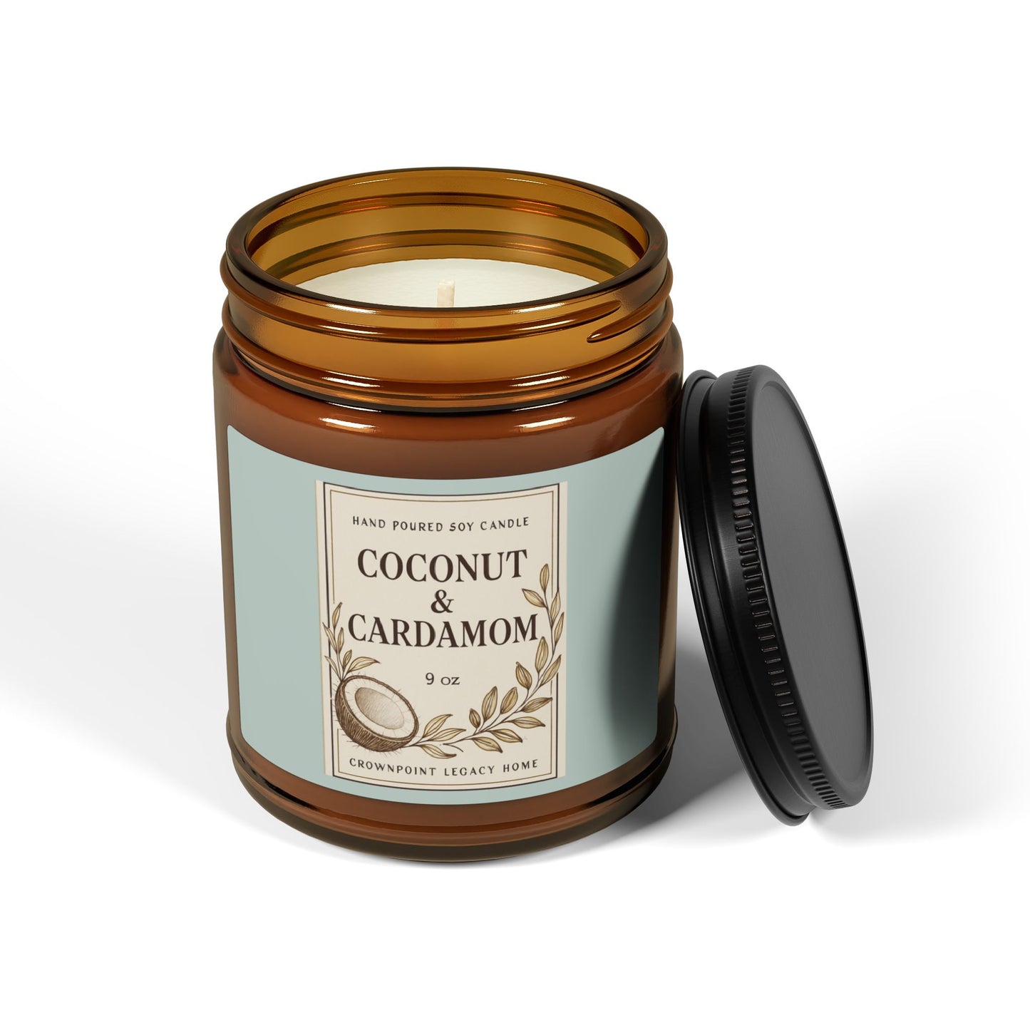 Coconut & Cardamom Scented Soy Candle | Cozy Atmosphere, Home Decor, Gift for Her, Relaxation, Aromatherapy