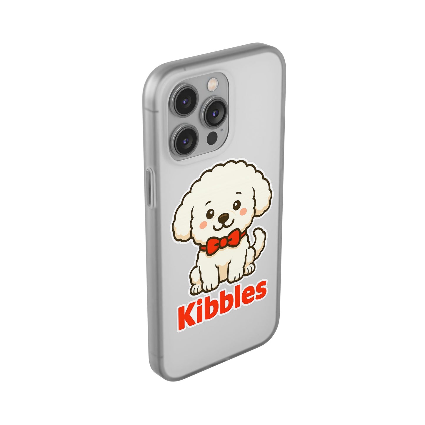Cute Dog Flexi Case - Personalized Pet Phone Cover, Kibble Lover, Gift for Dog Owners, Custom Animal Case, Perfect for Pet Lovers