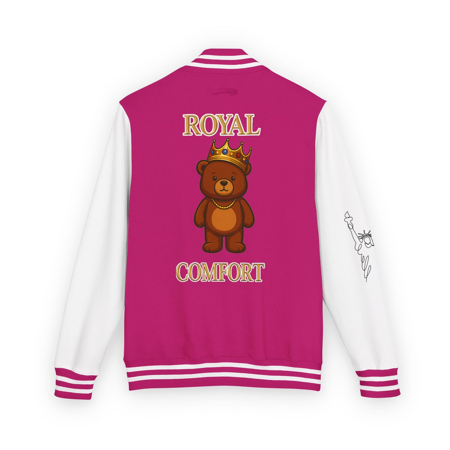 Royal Comfort Unisex Heavyweight Letterman Jacket, Trendy Varsity Style, Fun Gift for Students, Cozy Layering Piece, Perfect for Fall Events