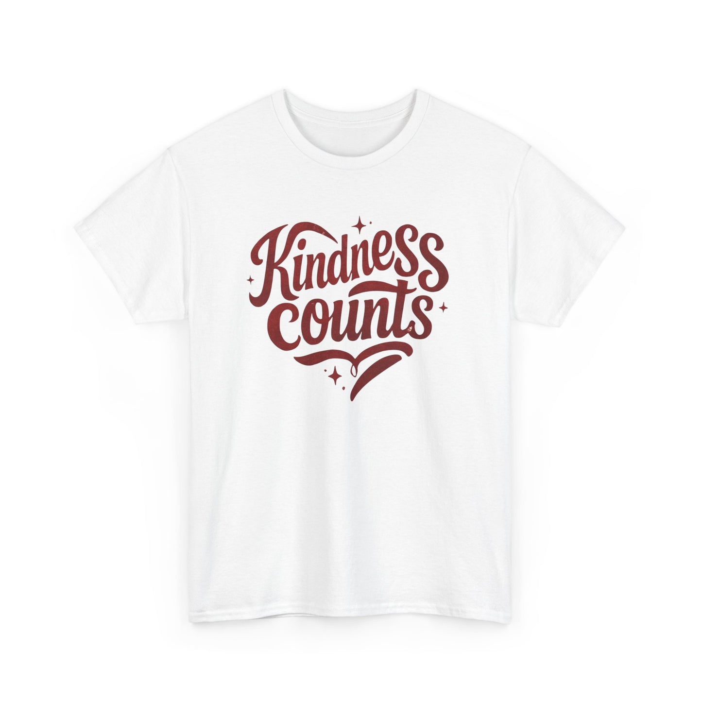 Kindness Counts Unisex Heavy Cotton Tee, Inspirational T-Shirt, Gift for Friends, Casual Wear, Positive Vibes Apparel