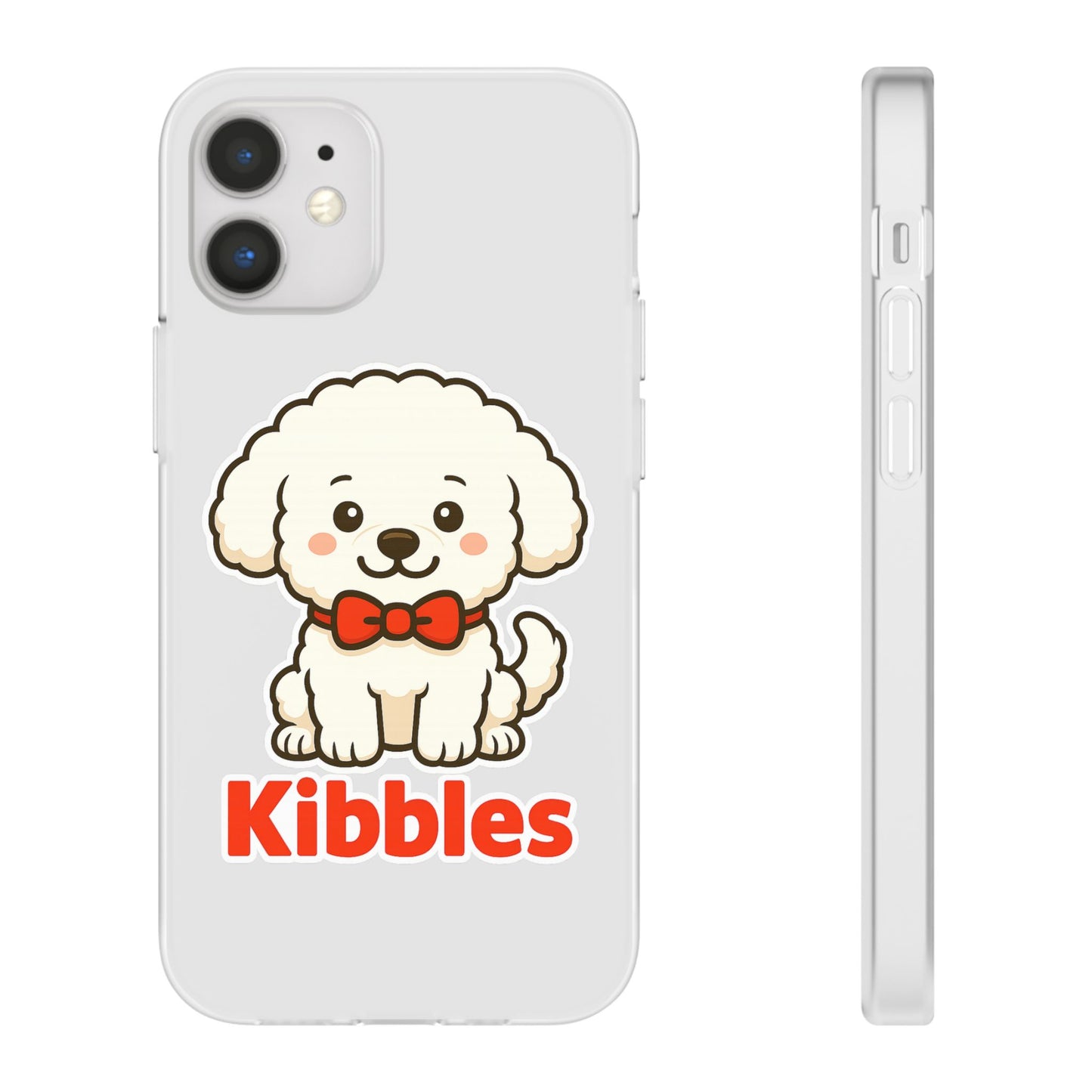Cute Dog Flexi Case - Personalized Pet Phone Cover, Kibble Lover, Gift for Dog Owners, Custom Animal Case, Perfect for Pet Lovers