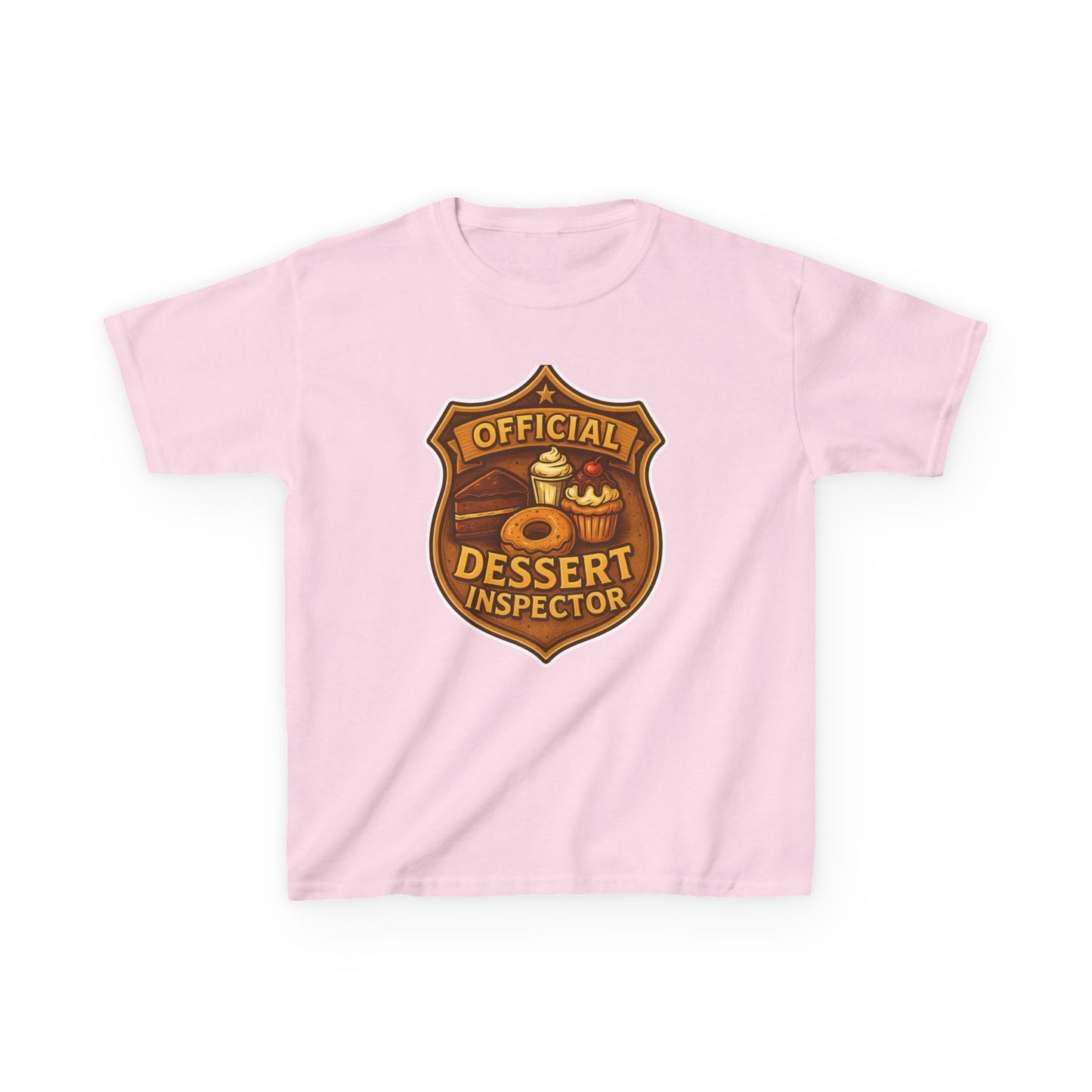 Kids Dessert Inspector Tee, Fun Kids T-Shirt, Playful Gift for Children, Cute Dessert Apparel, Birthday Gift for Kids