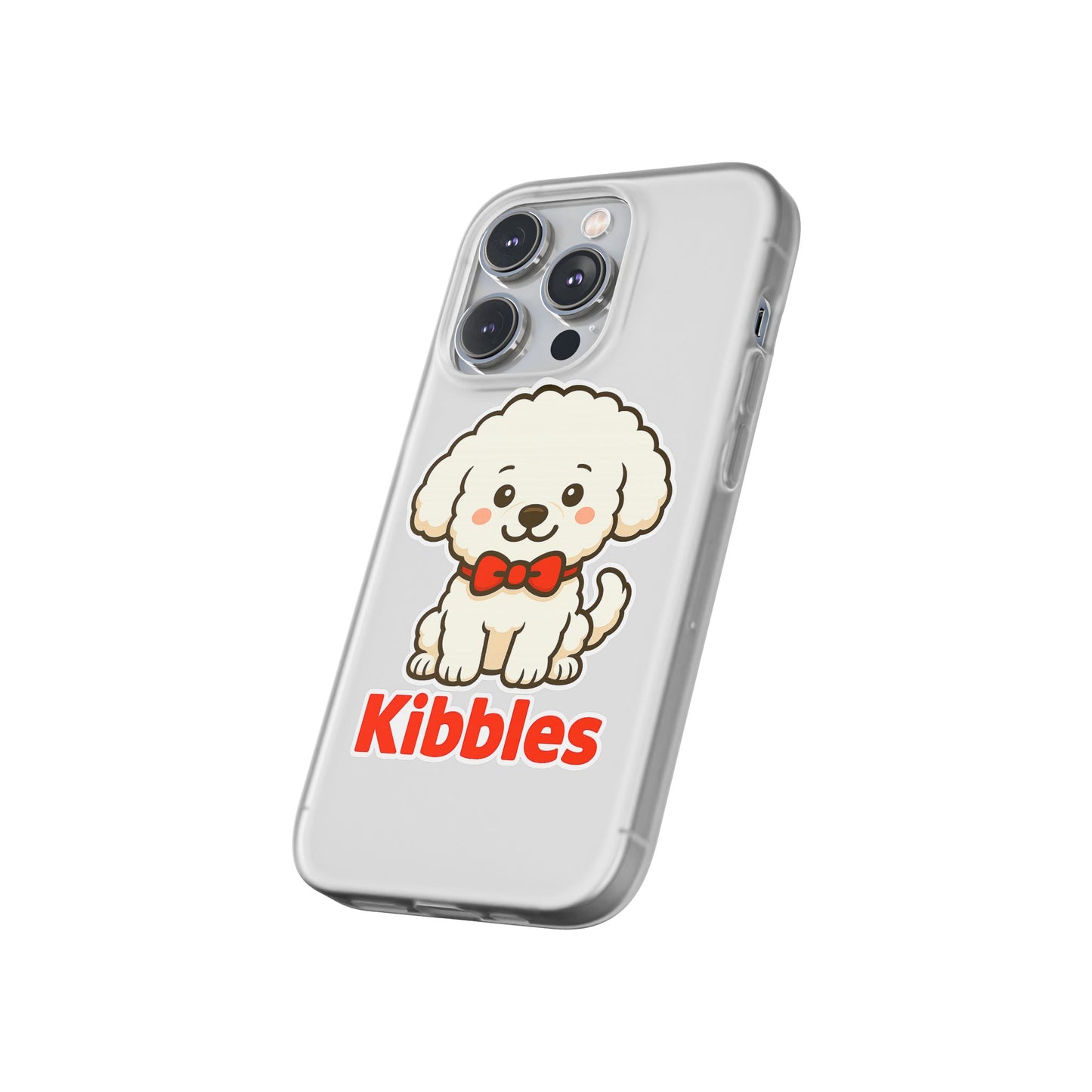 Cute Dog Flexi Case - Personalized Pet Phone Cover, Kibble Lover, Gift for Dog Owners, Custom Animal Case, Perfect for Pet Lovers