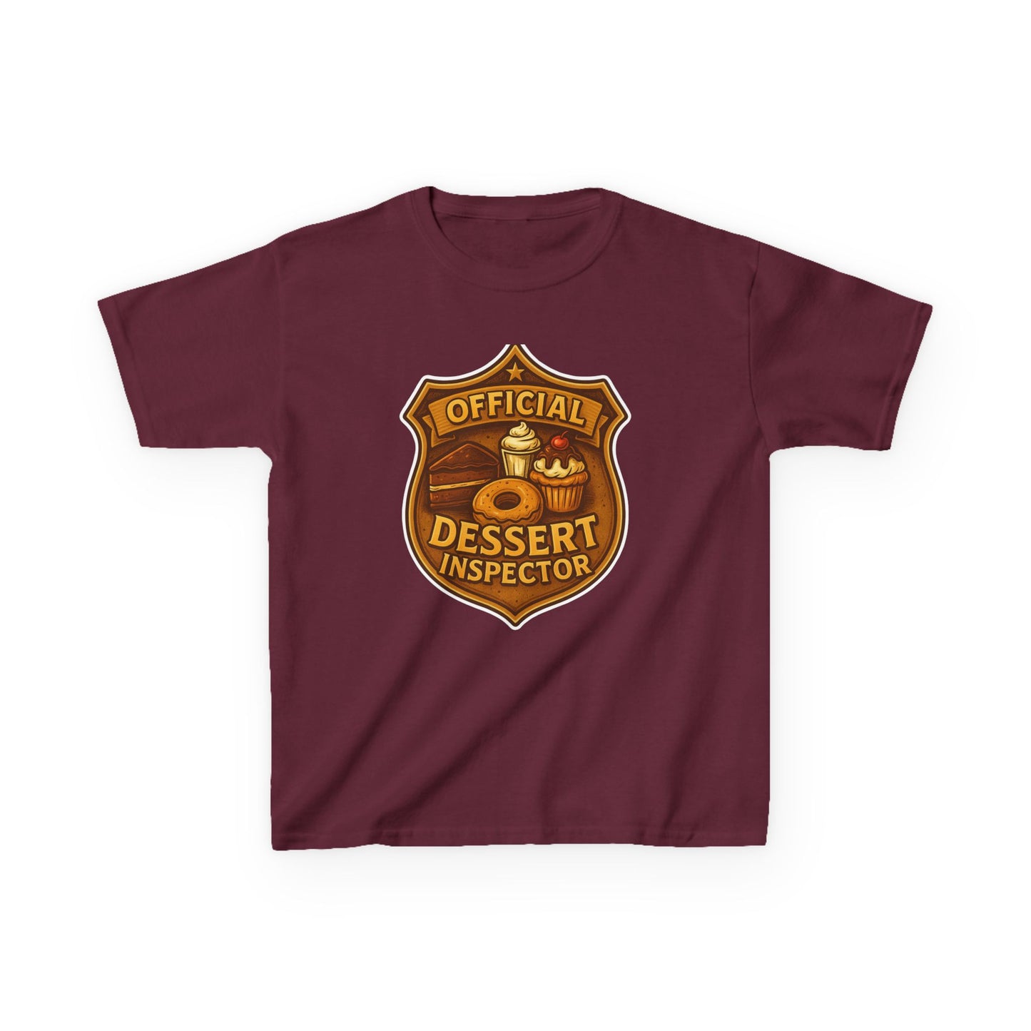Kids Dessert Inspector Tee, Fun Kids T-Shirt, Playful Gift for Children, Cute Dessert Apparel, Birthday Gift for Kids