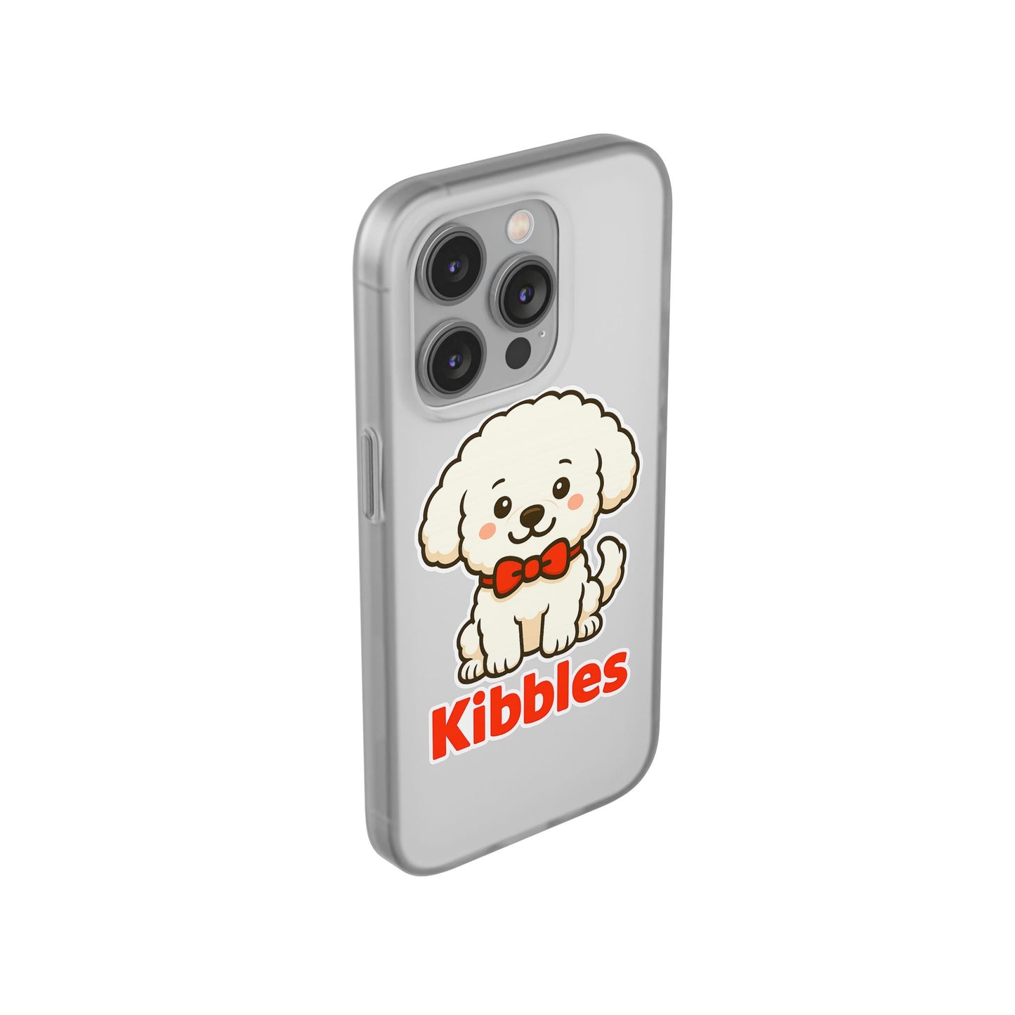 Cute Dog Flexi Case - Personalized Pet Phone Cover, Kibble Lover, Gift for Dog Owners, Custom Animal Case, Perfect for Pet Lovers