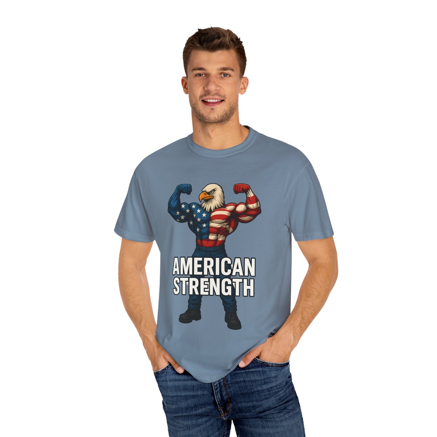American Strength T-Shirt, Unisex Tee, Patriotic Eagle Graphic Tee Shirt, Men's Women's Graphic Tee, Red White Blue USA shirt, Free Shipping