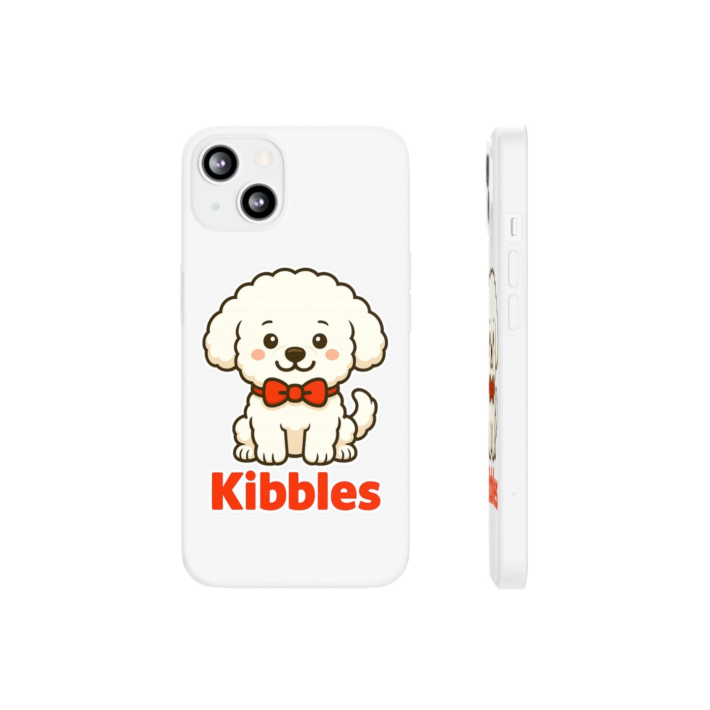 Cute Dog Flexi Case - Personalized Pet Phone Cover, Kibble Lover, Gift for Dog Owners, Custom Animal Case, Perfect for Pet Lovers