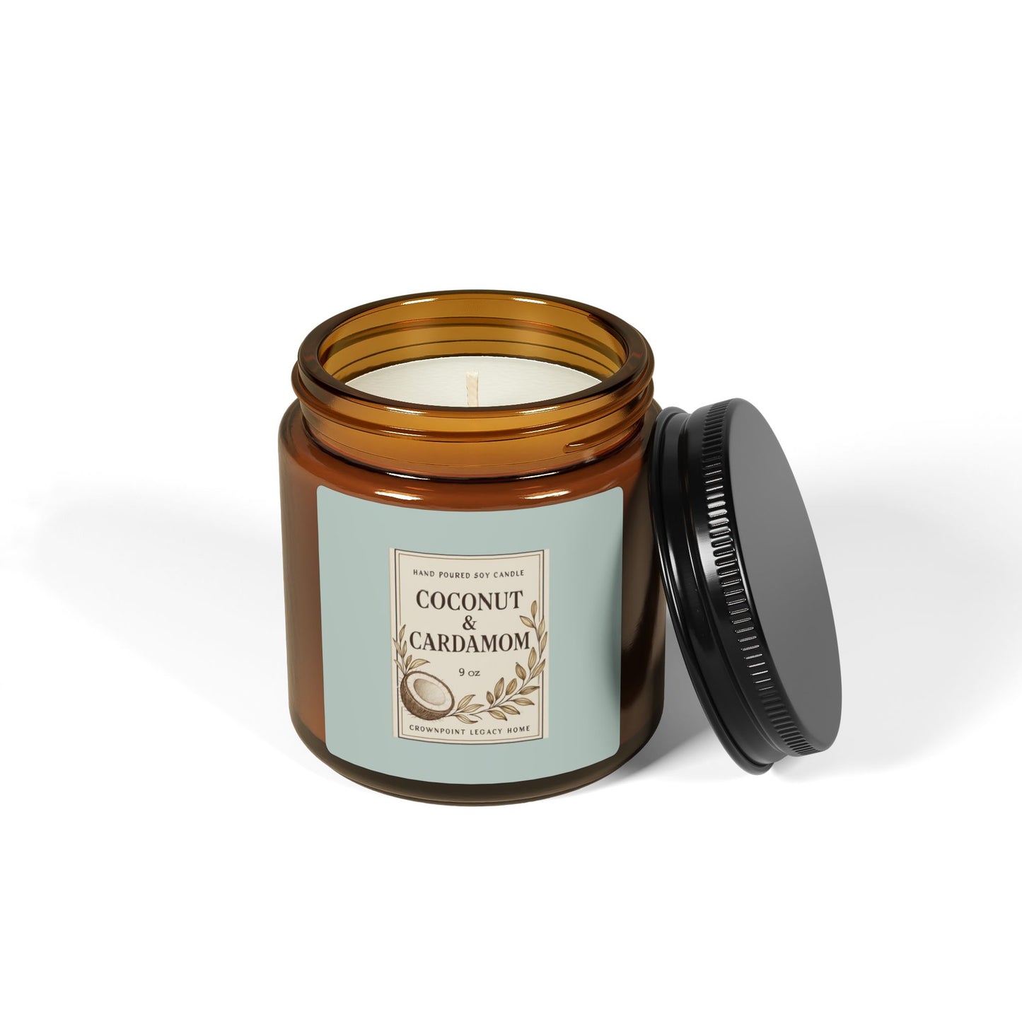 Coconut & Cardamom Scented Soy Candle | Cozy Atmosphere, Home Decor, Gift for Her, Relaxation, Aromatherapy