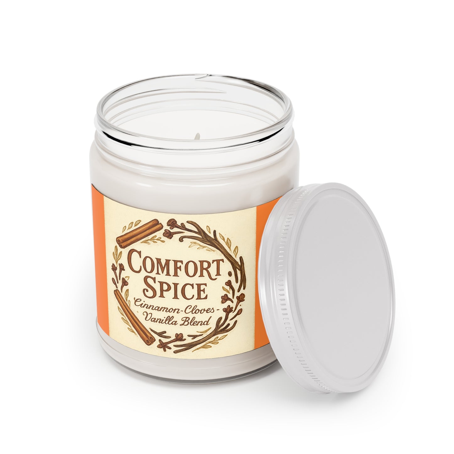 Comfort Spice Scented Soy Candle, Cozy Gift for Home, Fall and Winter Decor, Aromatherapy Candle, Orange Scented Candle