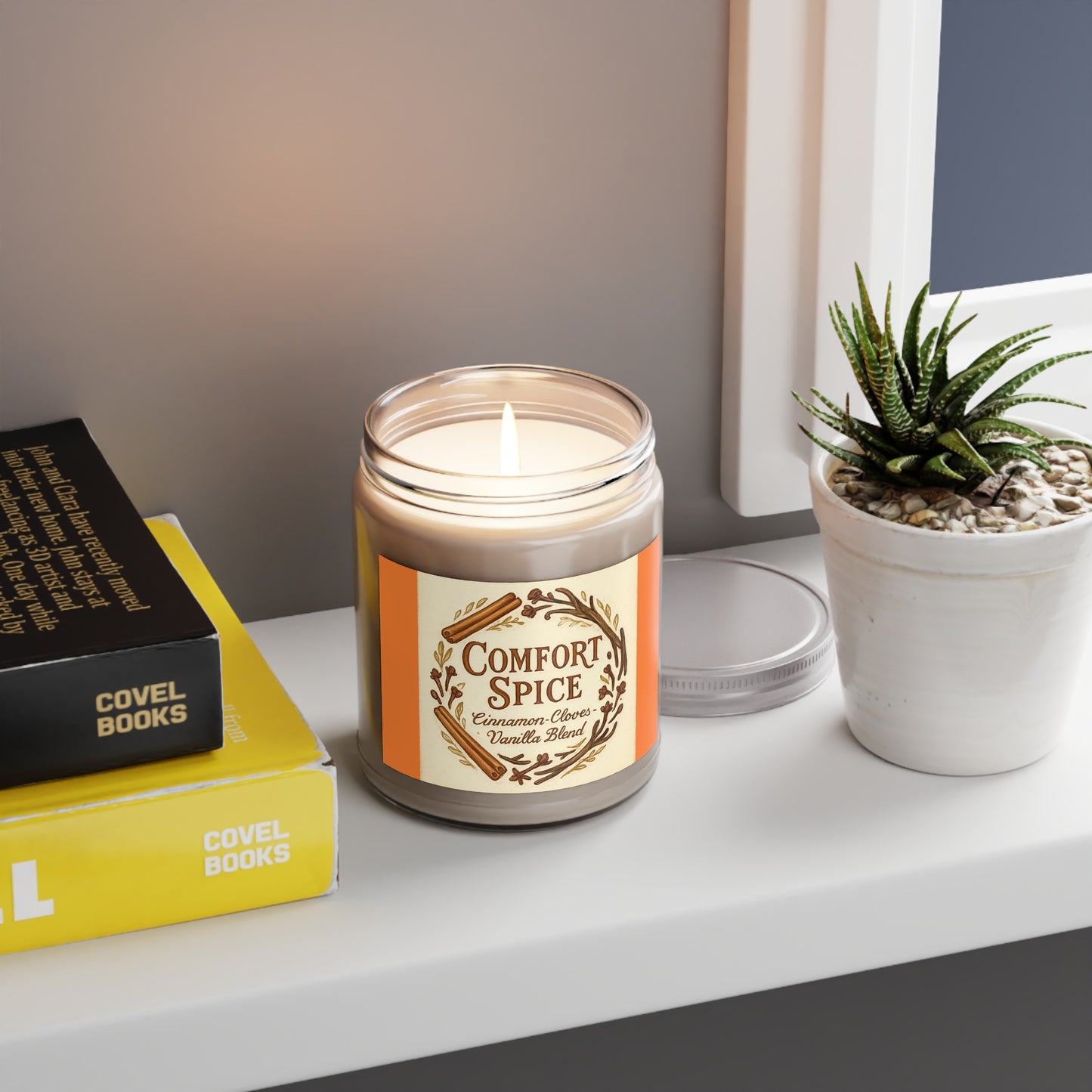 Comfort Spice Scented Soy Candle, Cozy Gift for Home, Fall and Winter Decor, Aromatherapy Candle, Orange Scented Candle
