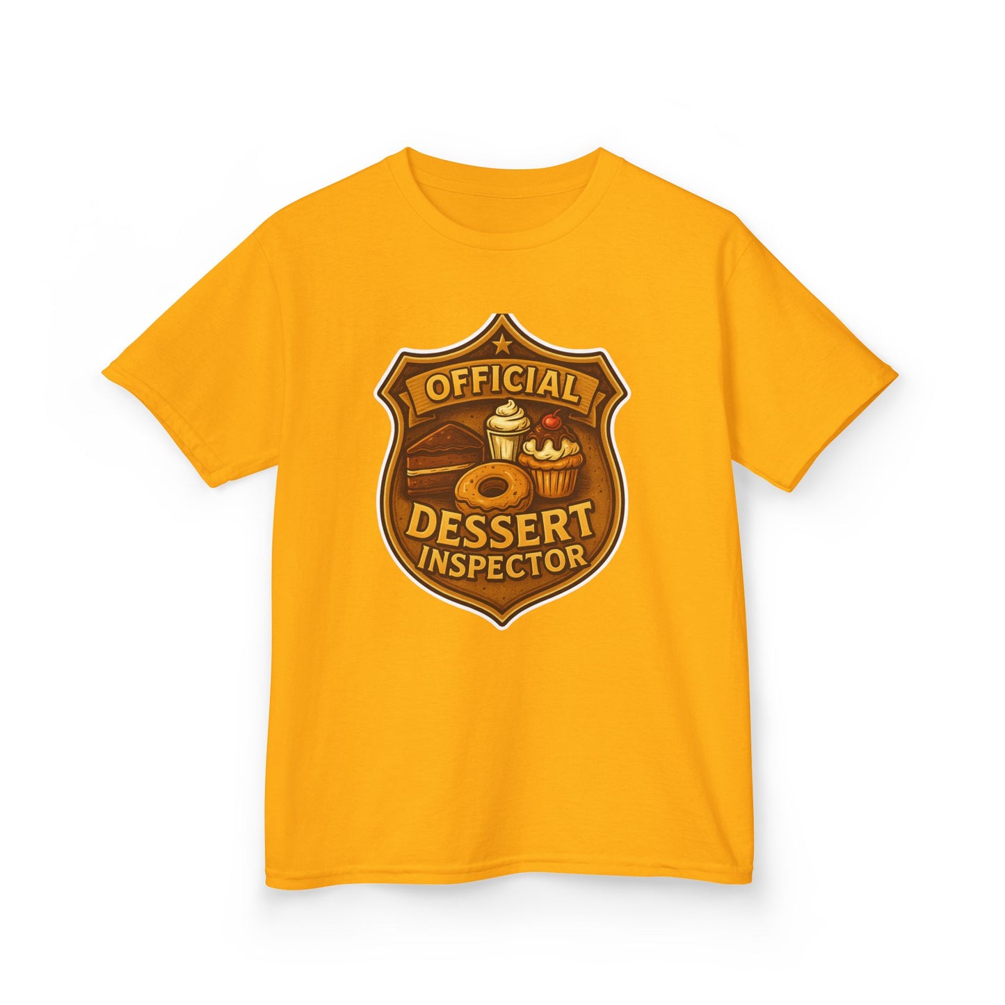 Kids Dessert Inspector Tee, Fun Kids T-Shirt, Playful Gift for Children, Cute Dessert Apparel, Birthday Gift for Kids
