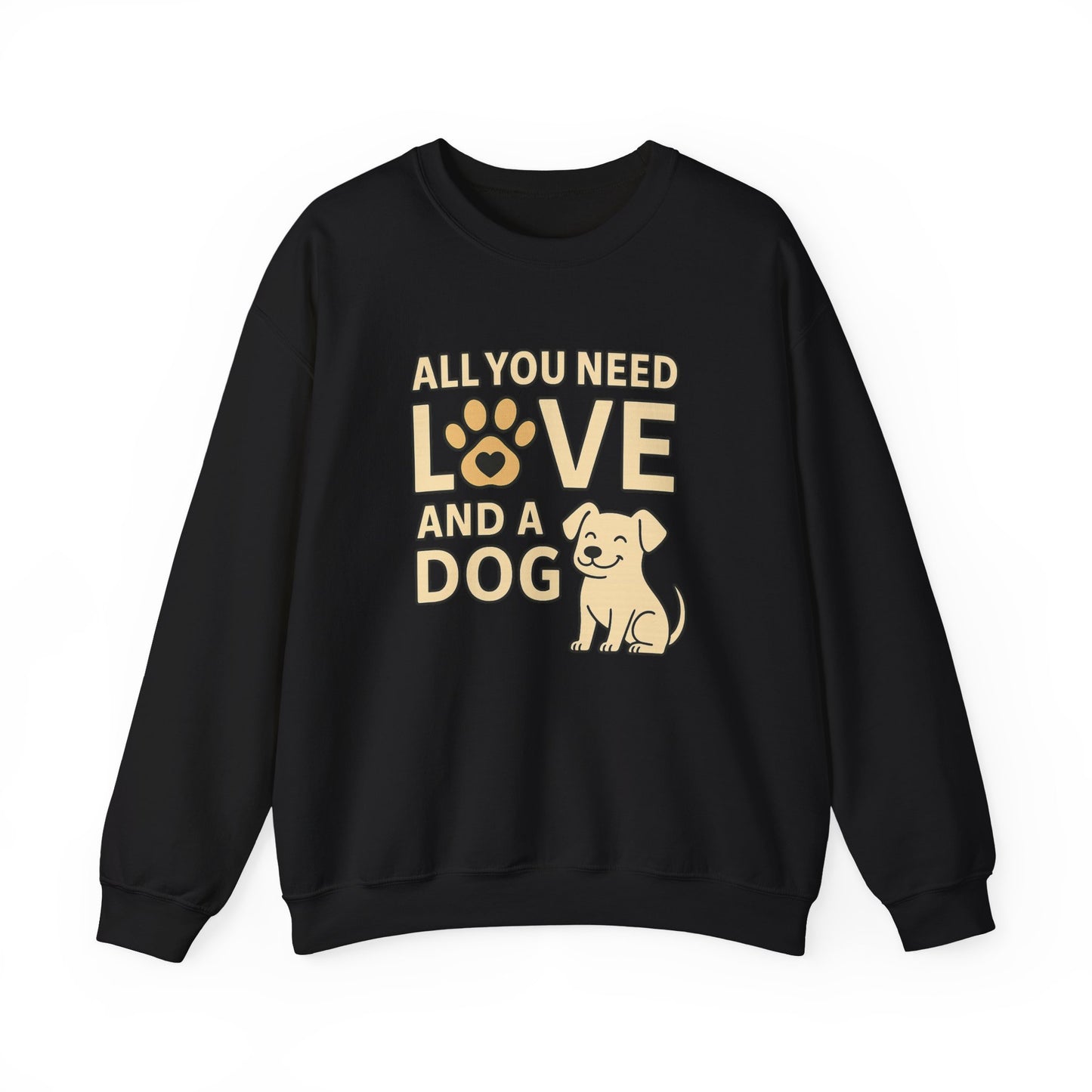 All You Need is Love Sweatshirt, Dog Lover Gift, Cozy Crewneck, Pet Owner Apparel, Animal Lover Sweatshirt, Birthday Gift for Dog Parents