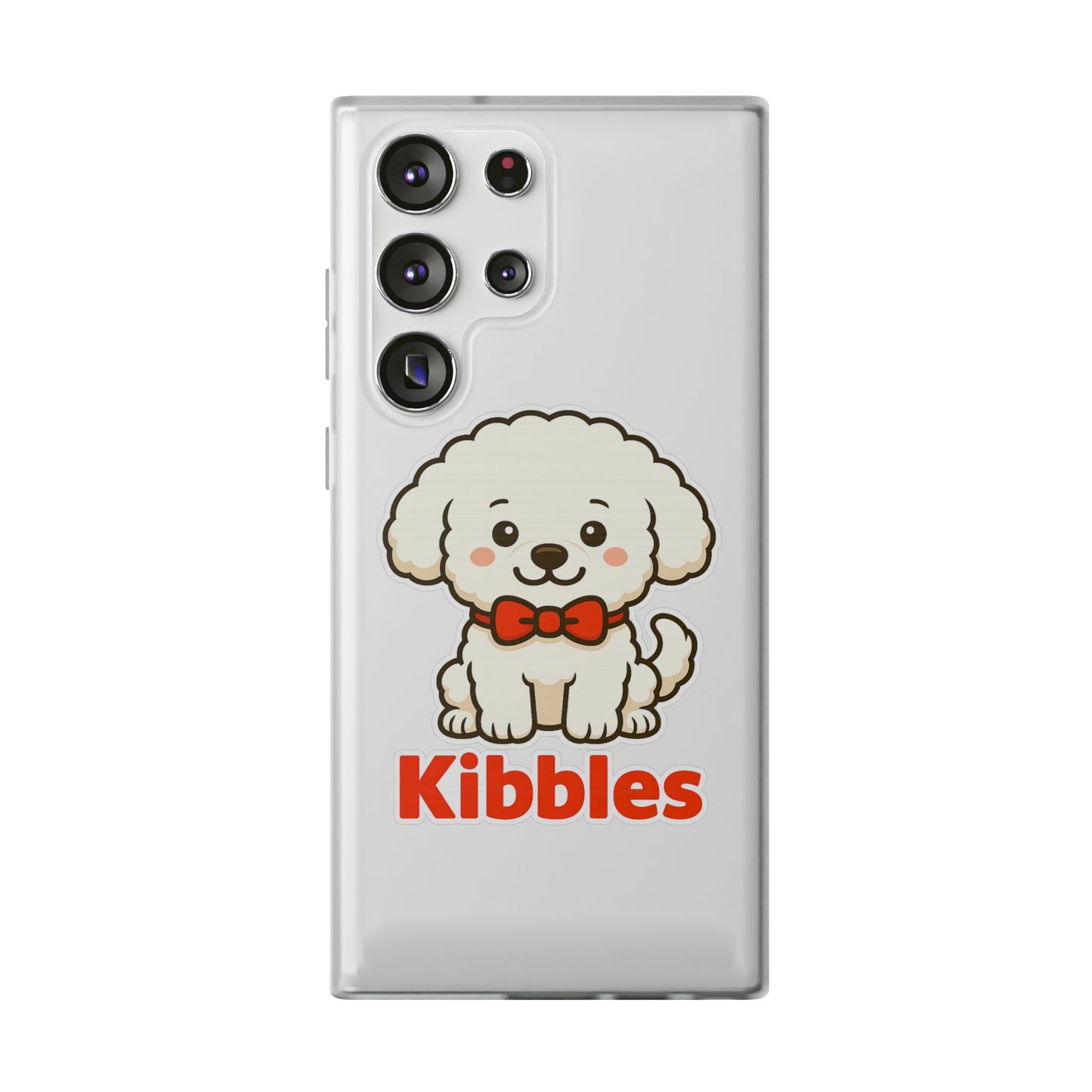 Cute Dog Flexi Case - Personalized Pet Phone Cover, Kibble Lover, Gift for Dog Owners, Custom Animal Case, Perfect for Pet Lovers