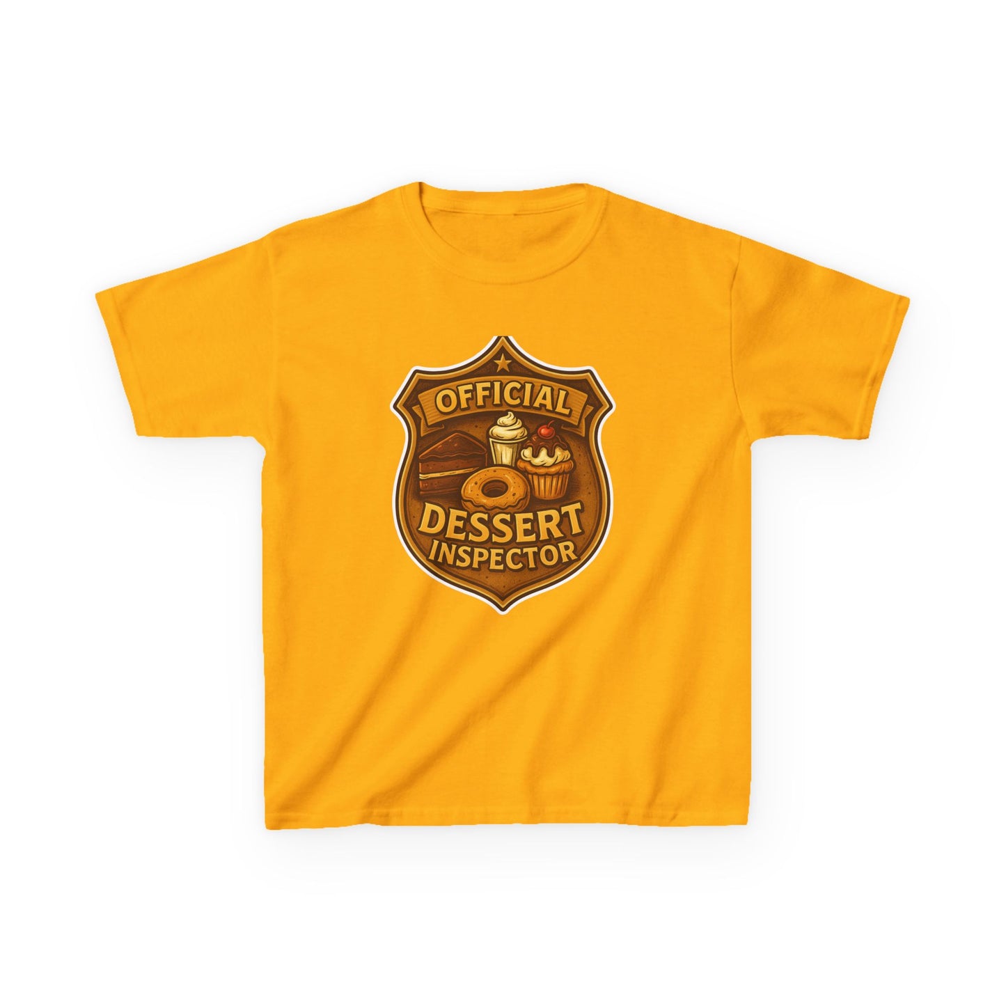 Kids Dessert Inspector Tee, Fun Kids T-Shirt, Playful Gift for Children, Cute Dessert Apparel, Birthday Gift for Kids