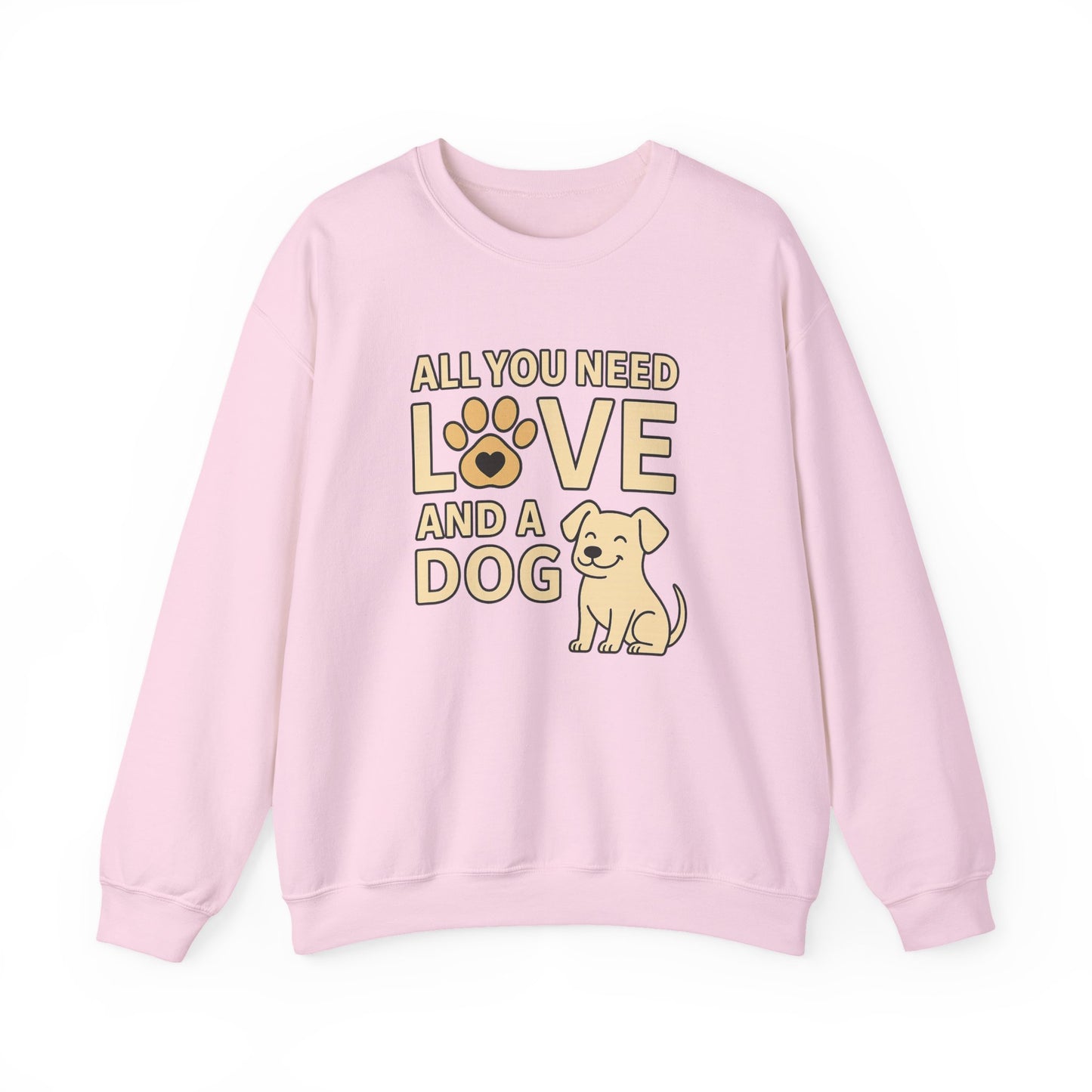 All You Need is Love Sweatshirt, Dog Lover Gift, Cozy Crewneck, Pet Owner Apparel, Animal Lover Sweatshirt, Birthday Gift for Dog Parents
