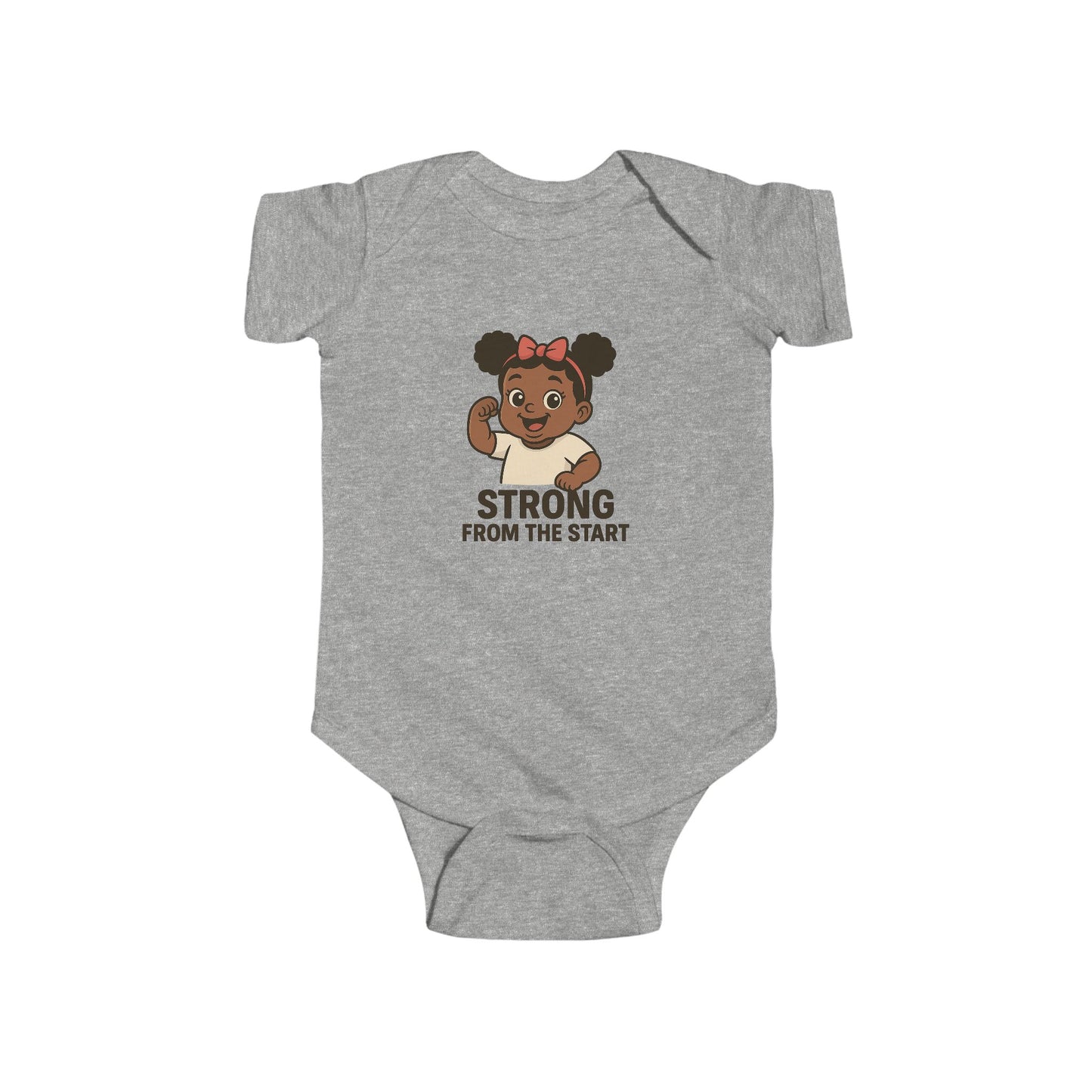 Strong From the Start Baby Girl Bodysuit. Infant Onesie, Newborn Outfit,  Baby Shower Gift for Girls Toddler Clothes
