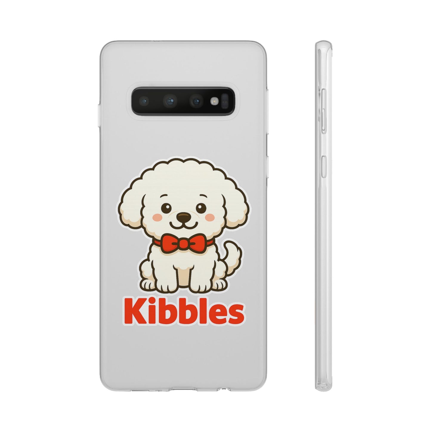 Cute Dog Flexi Case - Personalized Pet Phone Cover, Kibble Lover, Gift for Dog Owners, Custom Animal Case, Perfect for Pet Lovers