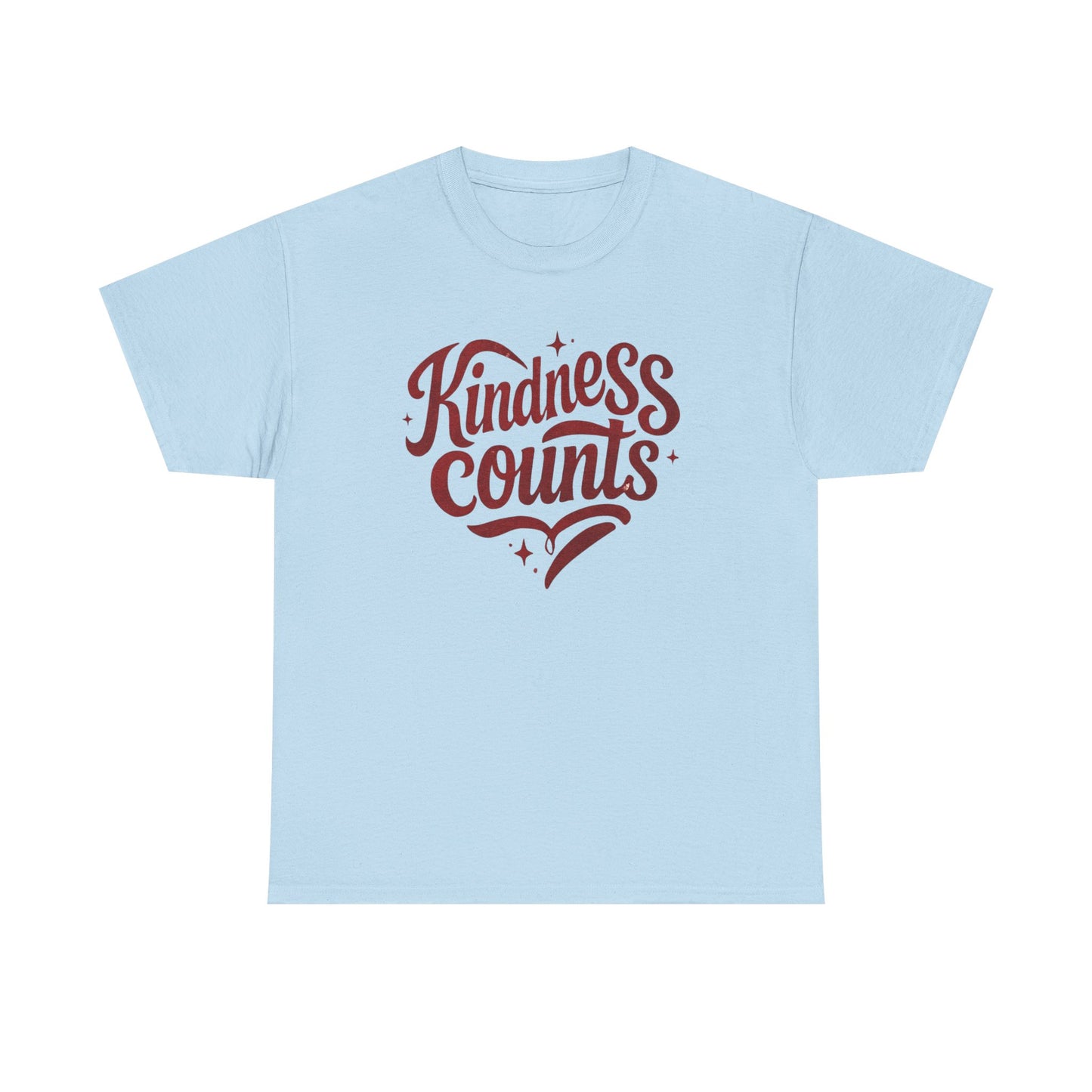 Kindness Counts Unisex Heavy Cotton Tee, Inspirational T-Shirt, Gift for Friends, Casual Wear, Positive Vibes Apparel