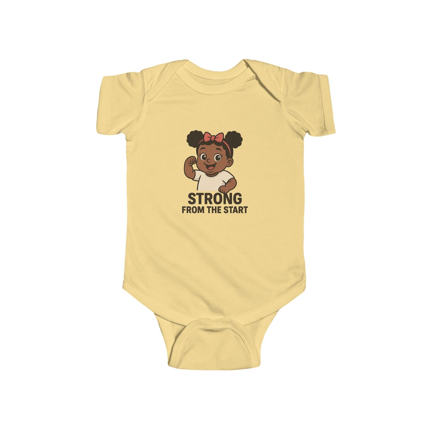 Strong From the Start Baby Girl Bodysuit. Infant Onesie, Newborn Outfit,  Baby Shower Gift for Girls Toddler Clothes