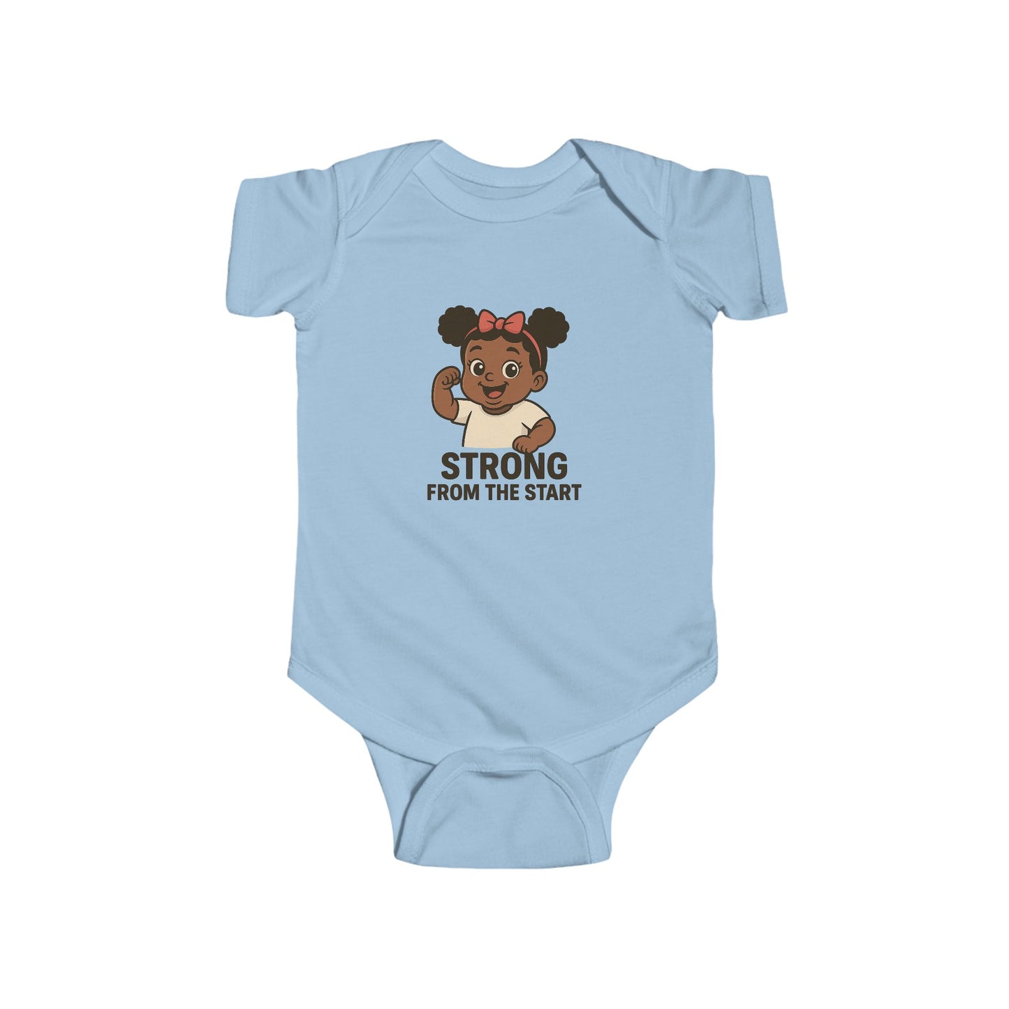 Strong From the Start Baby Girl Bodysuit. Infant Onesie, Newborn Outfit,  Baby Shower Gift for Girls Toddler Clothes