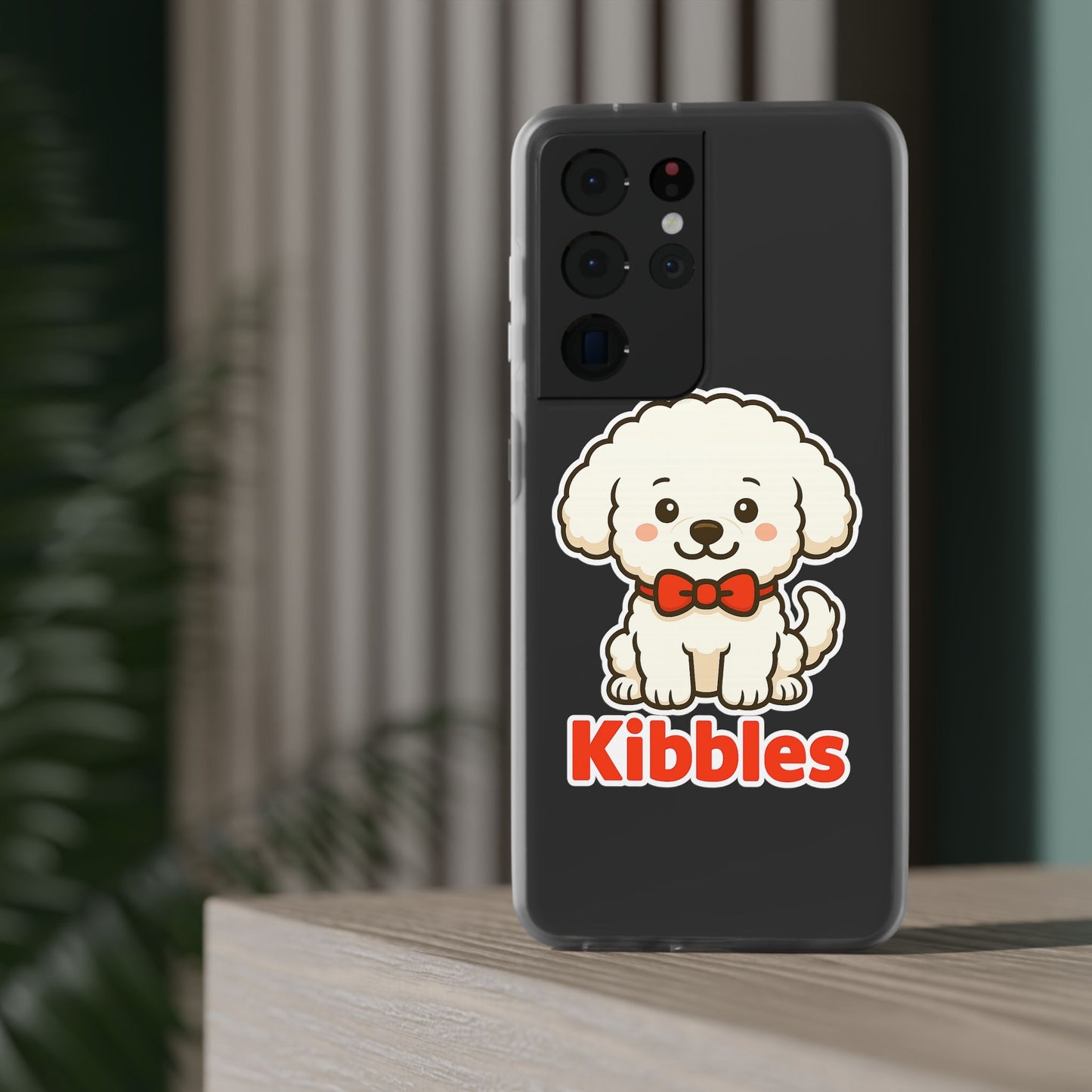 Cute Dog Flexi Case - Personalized Pet Phone Cover, Kibble Lover, Gift for Dog Owners, Custom Animal Case, Perfect for Pet Lovers
