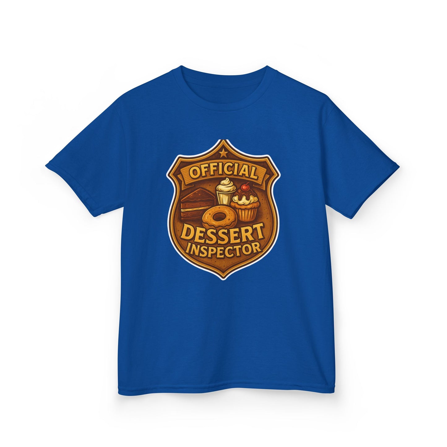 Kids Dessert Inspector Tee, Fun Kids T-Shirt, Playful Gift for Children, Cute Dessert Apparel, Birthday Gift for Kids