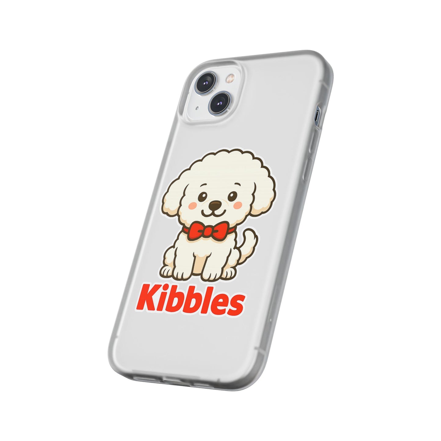 Cute Dog Flexi Case - Personalized Pet Phone Cover, Kibble Lover, Gift for Dog Owners, Custom Animal Case, Perfect for Pet Lovers