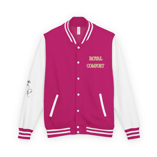 Royal Comfort Unisex Heavyweight Letterman Jacket, Trendy Varsity Style, Fun Gift for Students, Cozy Layering Piece, Perfect for Fall Events