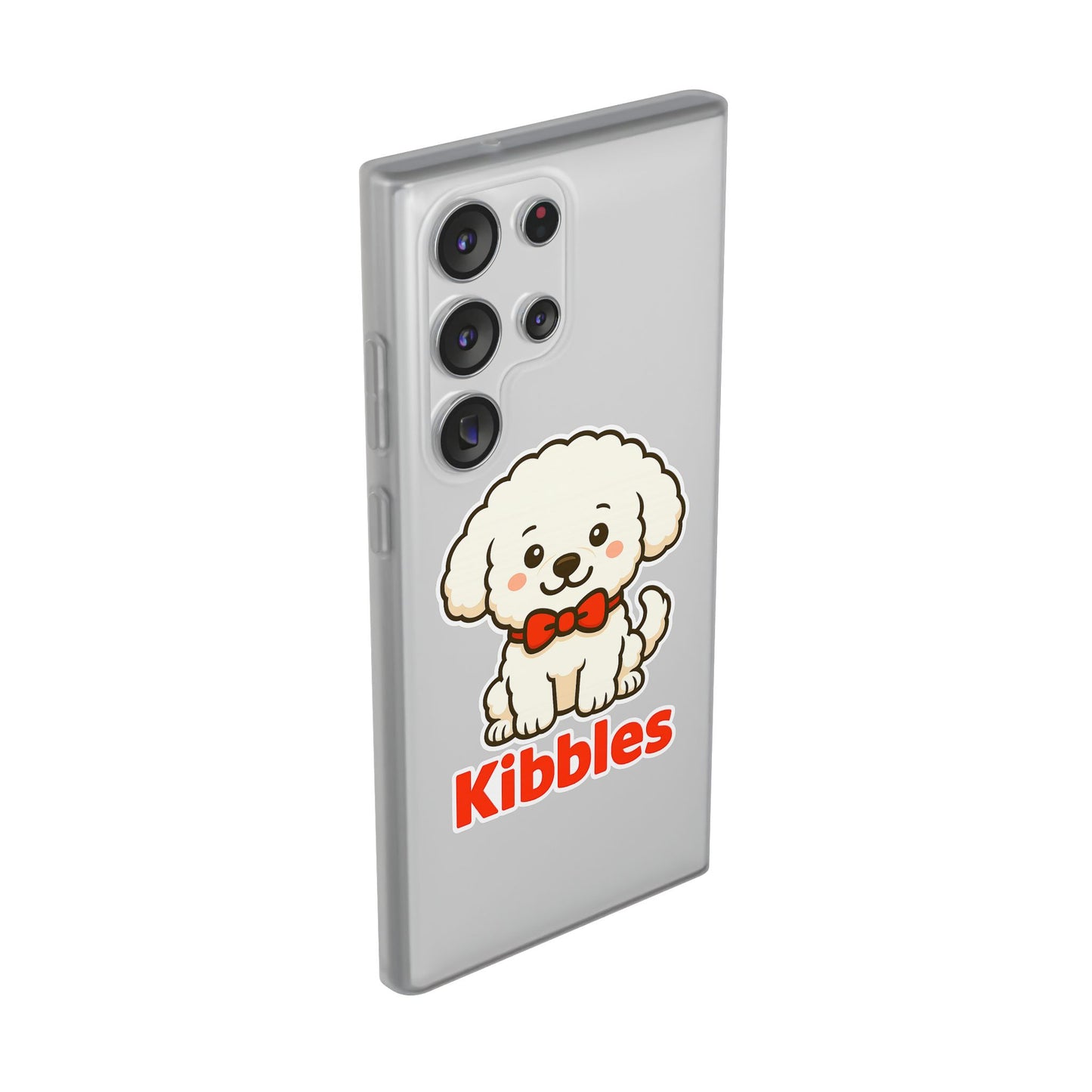 Cute Dog Flexi Case - Personalized Pet Phone Cover, Kibble Lover, Gift for Dog Owners, Custom Animal Case, Perfect for Pet Lovers
